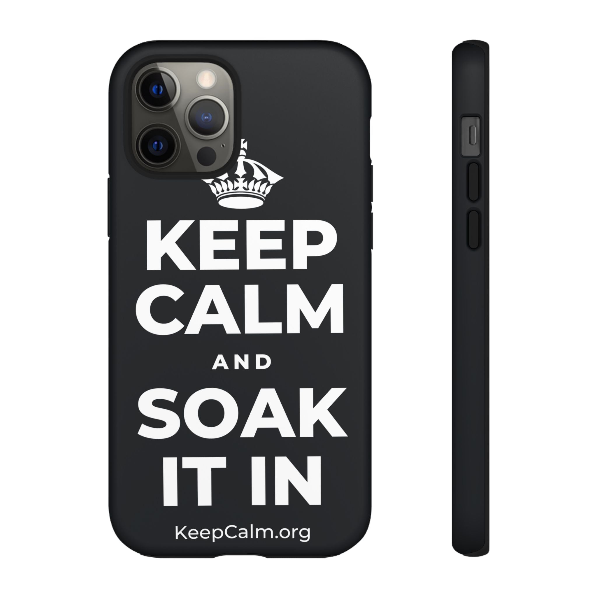 KEEP CALM AND SOAK IT IN Phone Case (Dark)