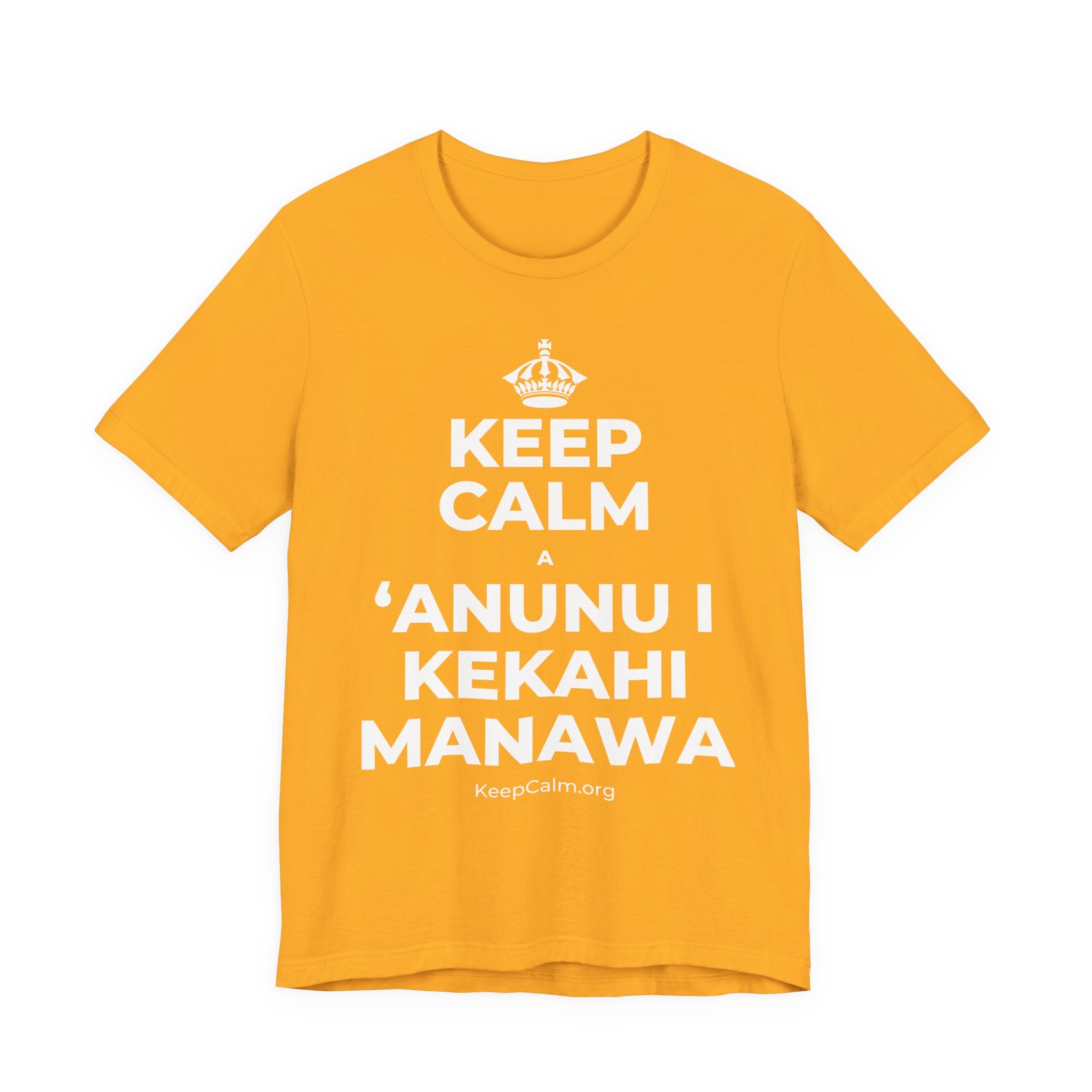 KEEP CALM A ʻANUNU I KEKAHI MANAWA T-Shirt (Baby Blue–Silver)