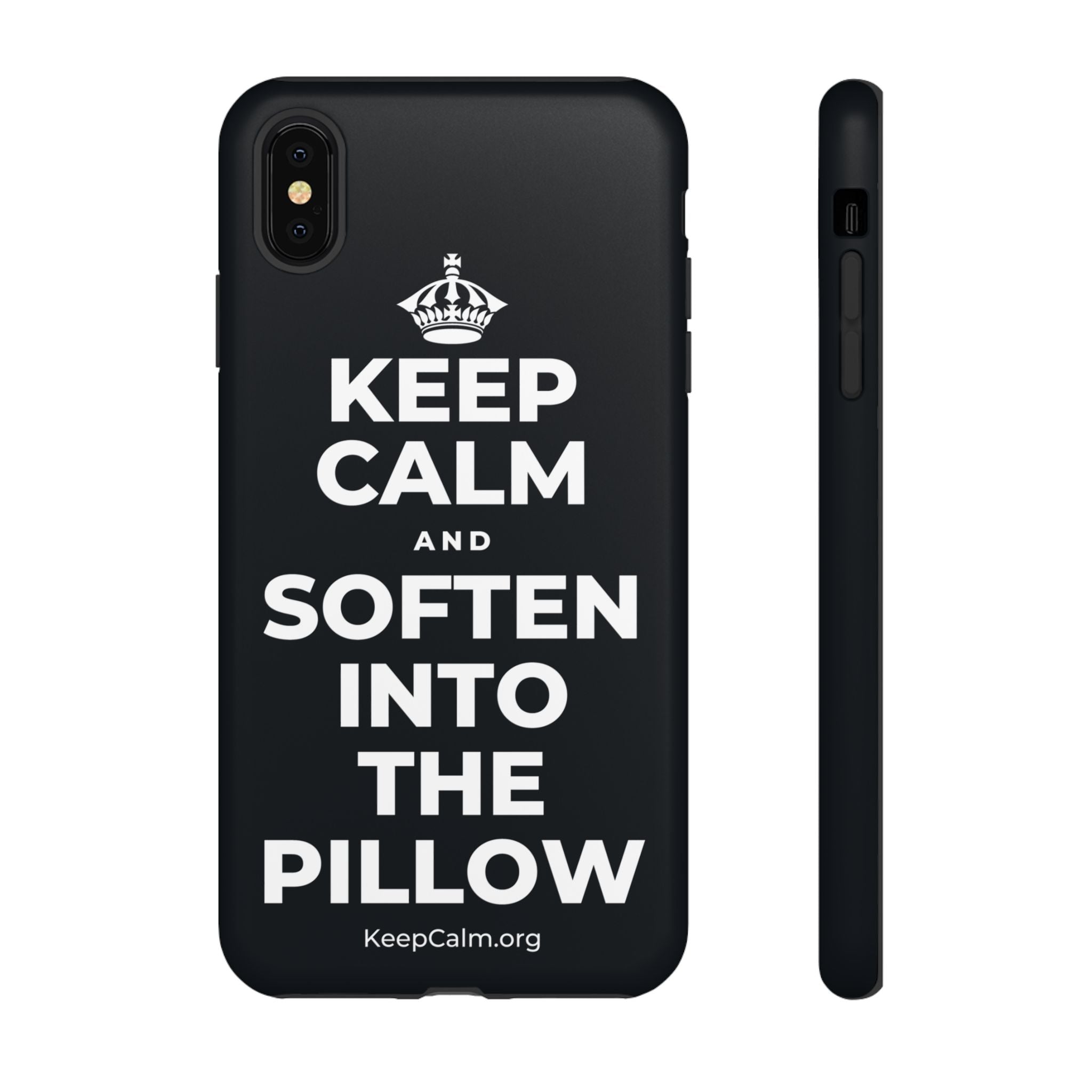 KEEP CALM AND SOFTEN INTO THE PILLOW Phone Case (Dark)