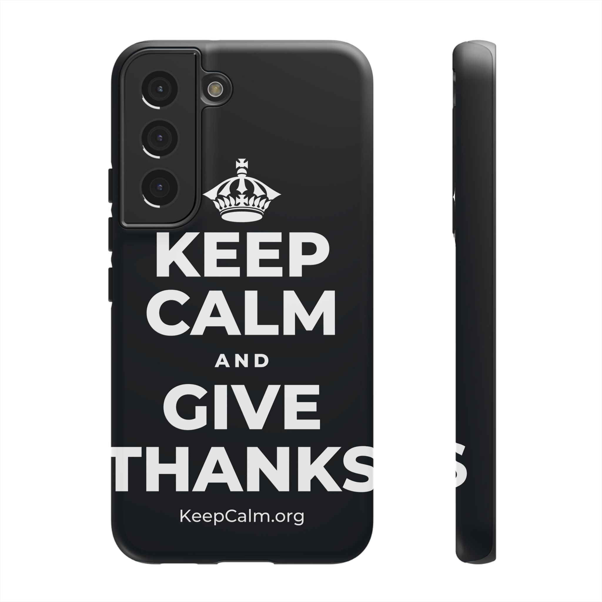KEEP CALM AND GIVE THANKS Phone Case (Dark)
