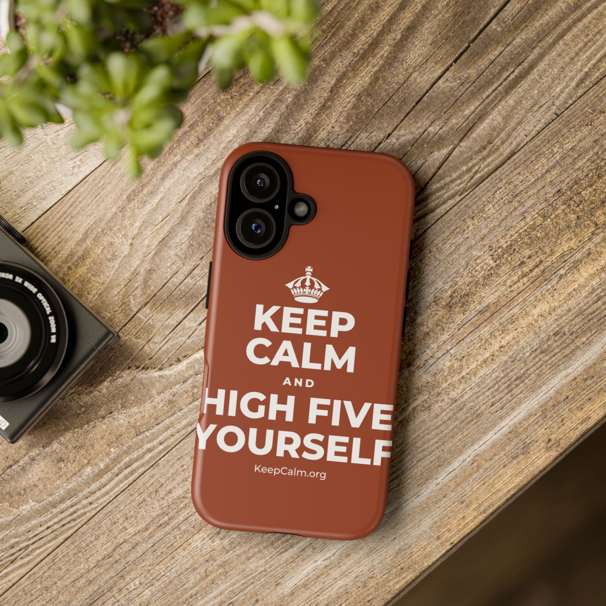 KEEP CALM AND HIGH FIVE YOURSELF Phone Case