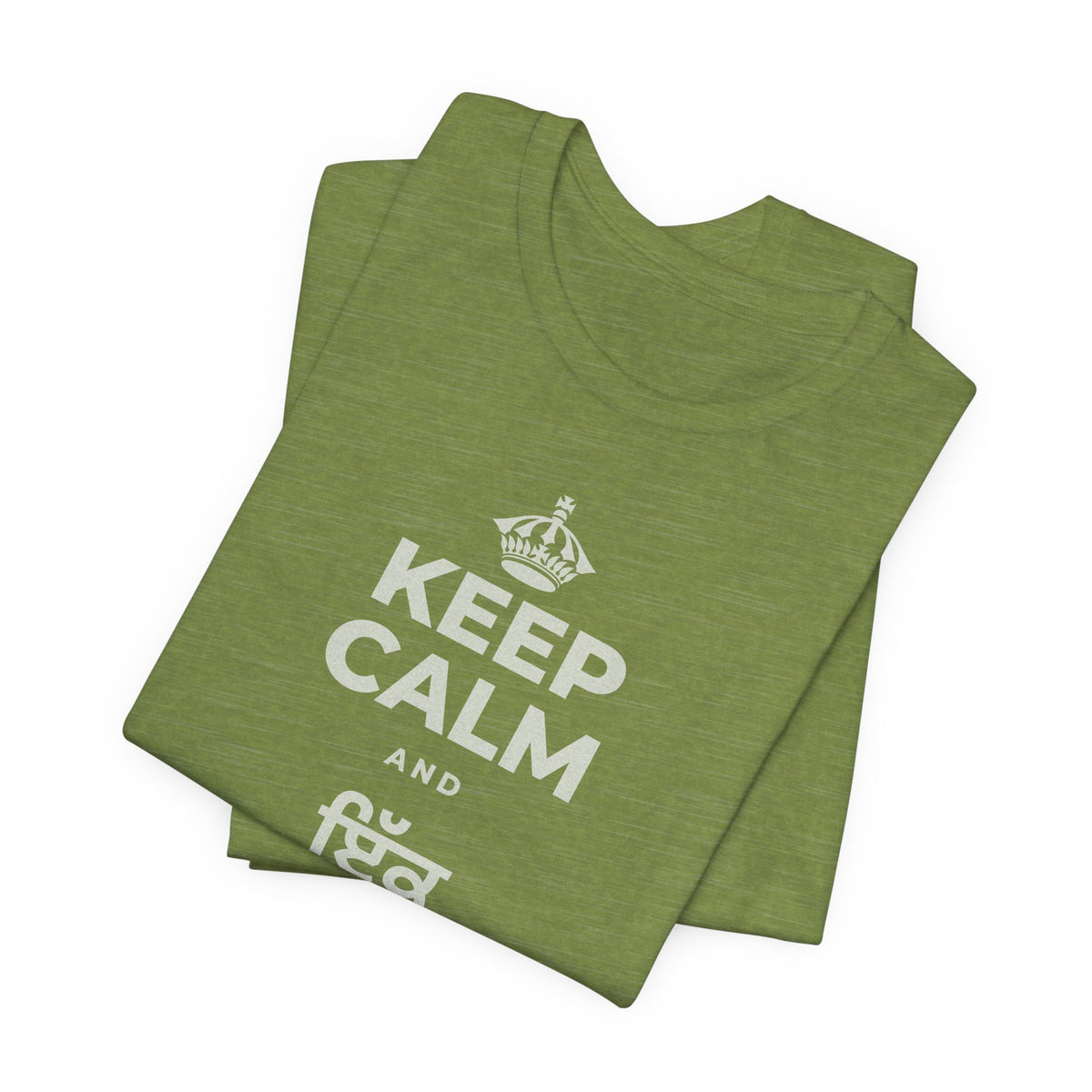 KEEP CALM AND ਇੱਕ ਬੀਜ ਬੀਜੋ T-Shirt (Baby Blue–Silver)
