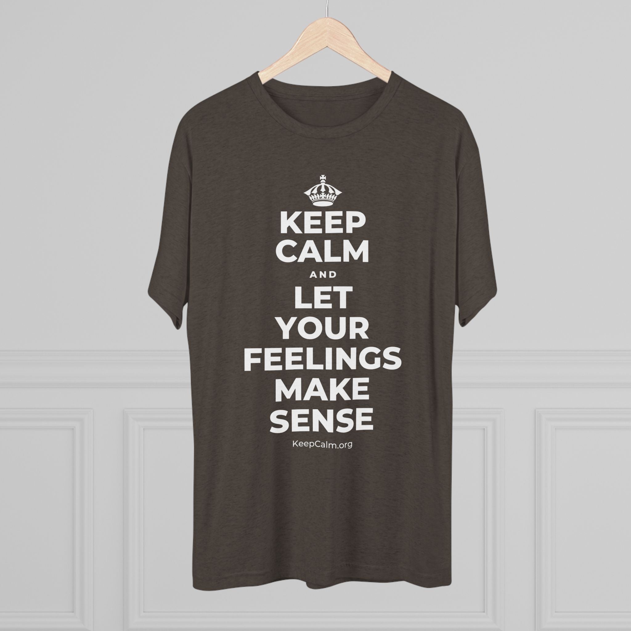 KEEP CALM AND LET YOUR FEELINGS MAKE SENSE Tri-Blend Tee