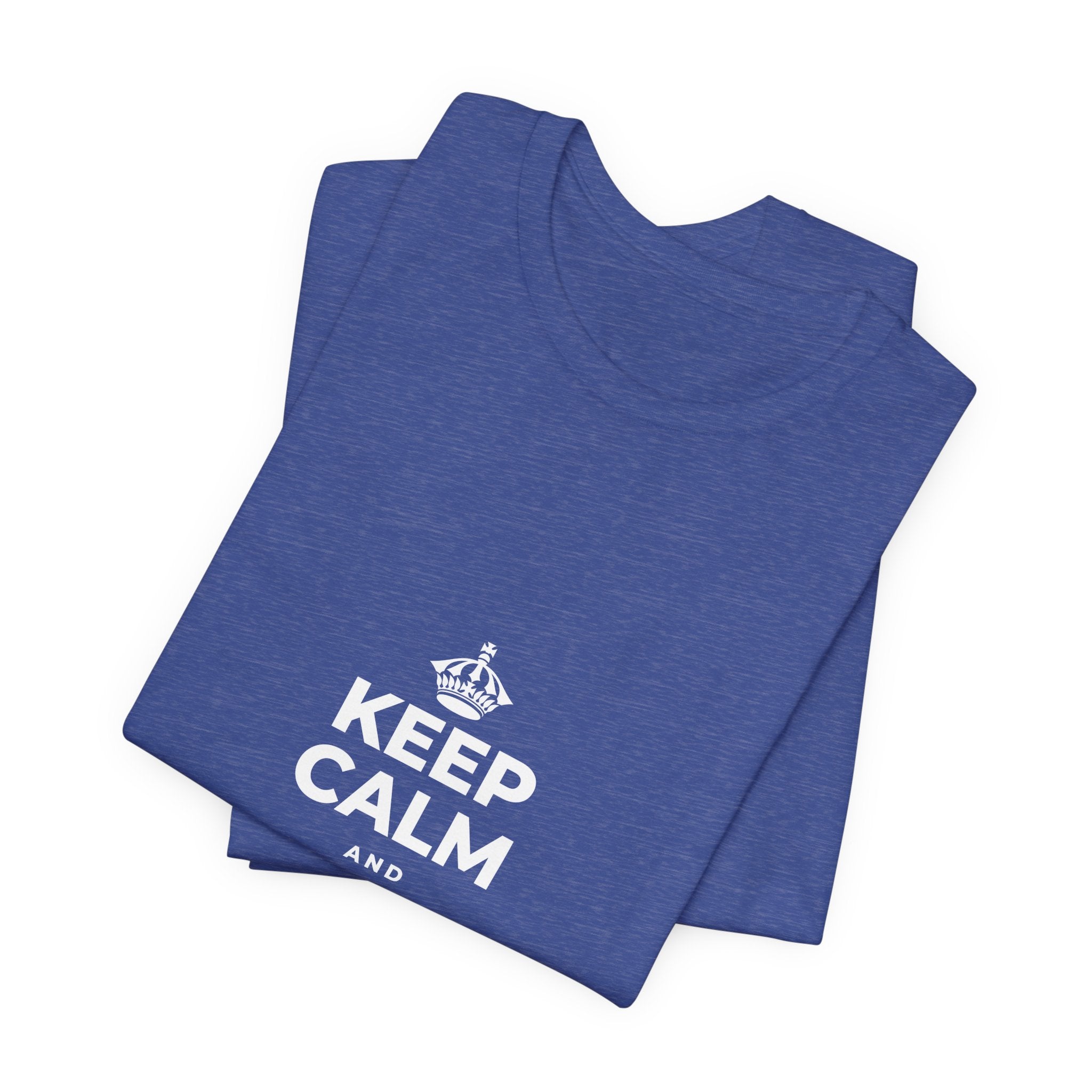 KEEP CALM AND STAY UNBOTHERED T-Shirt (Baby Blue–Silver)