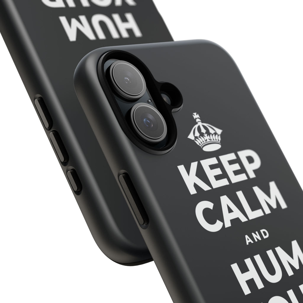 KEEP CALM AND HUM YOUR FAVORITE TUNE Phone Case (Dark)