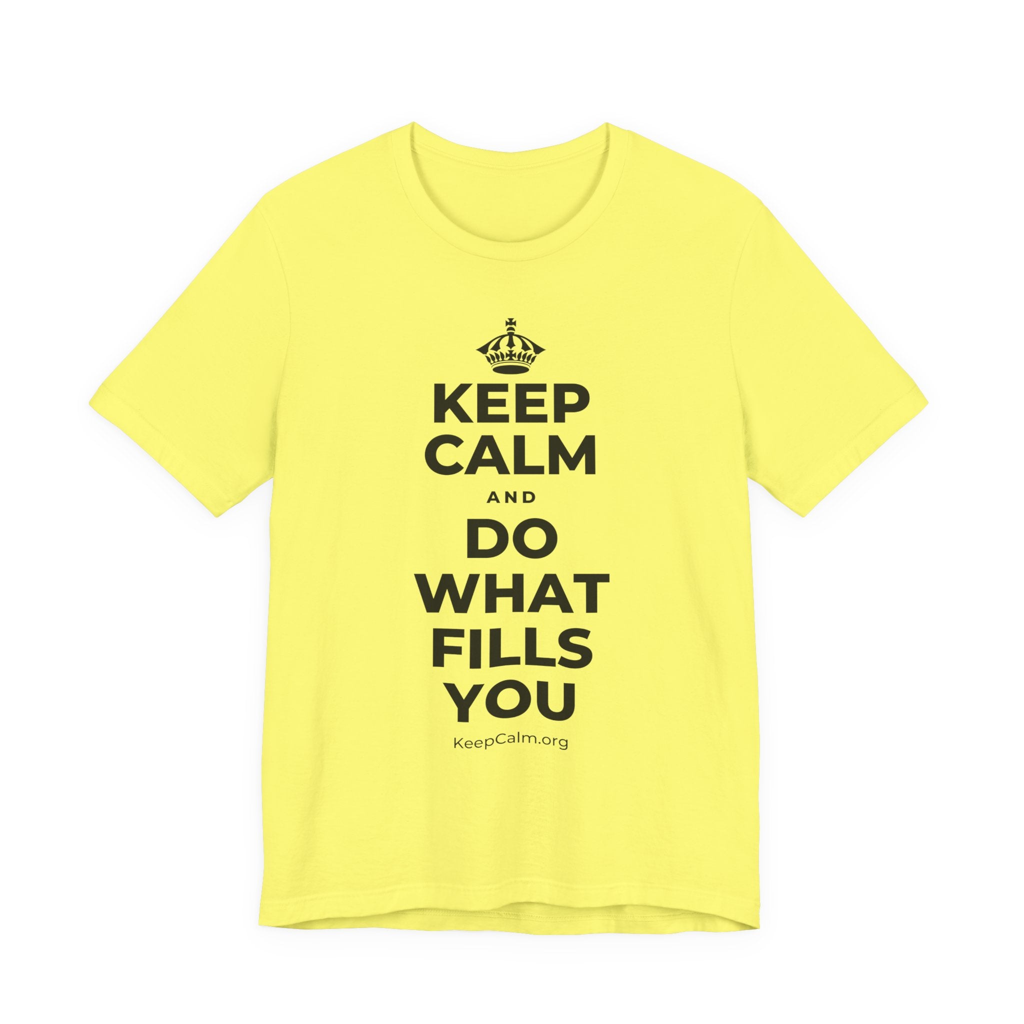 KEEP CALM AND DO WHAT FILLS YOU T-Shirt (Soft Cream–Heather Mauve)
