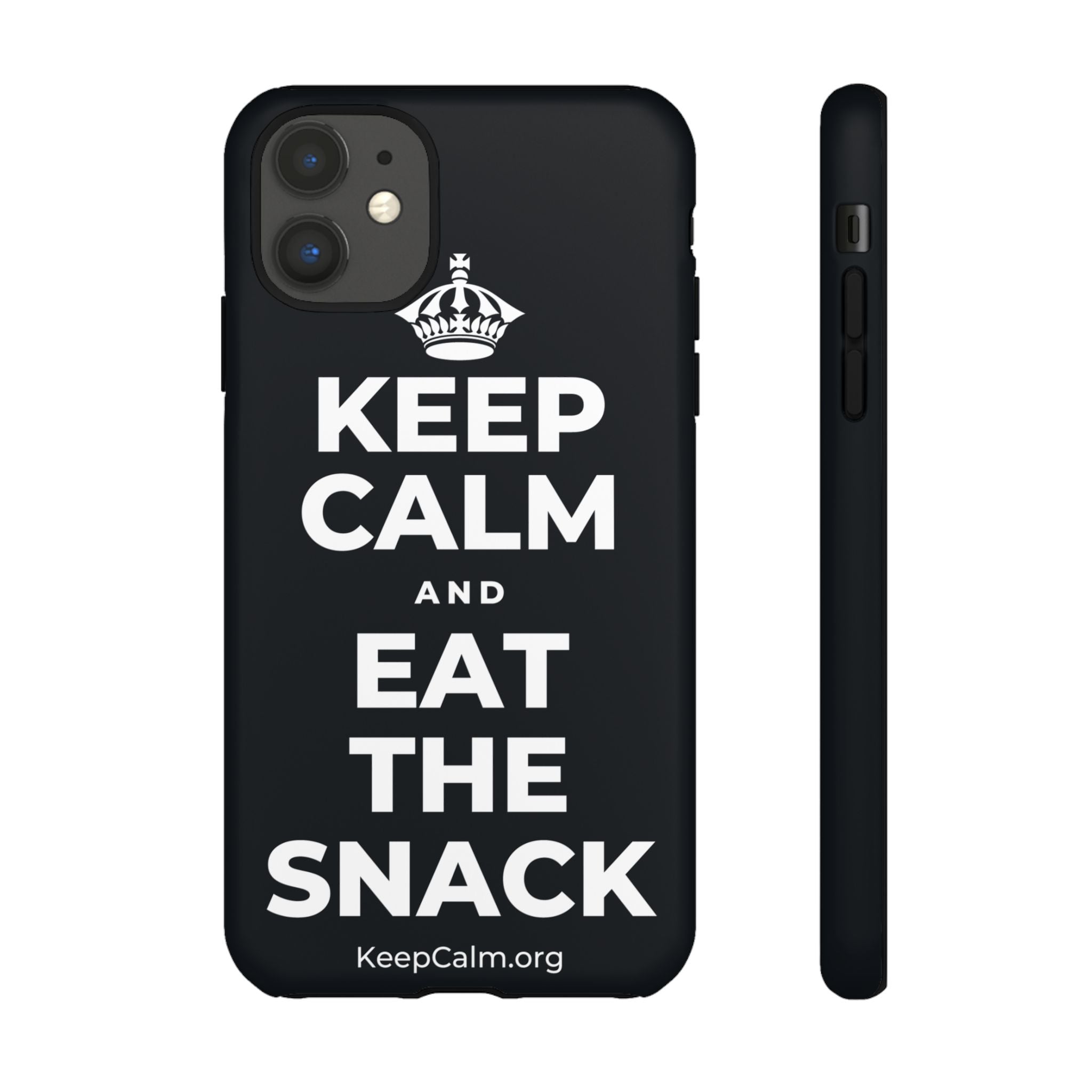 KEEP CALM AND EAT THE SNACK Phone Case (Dark)