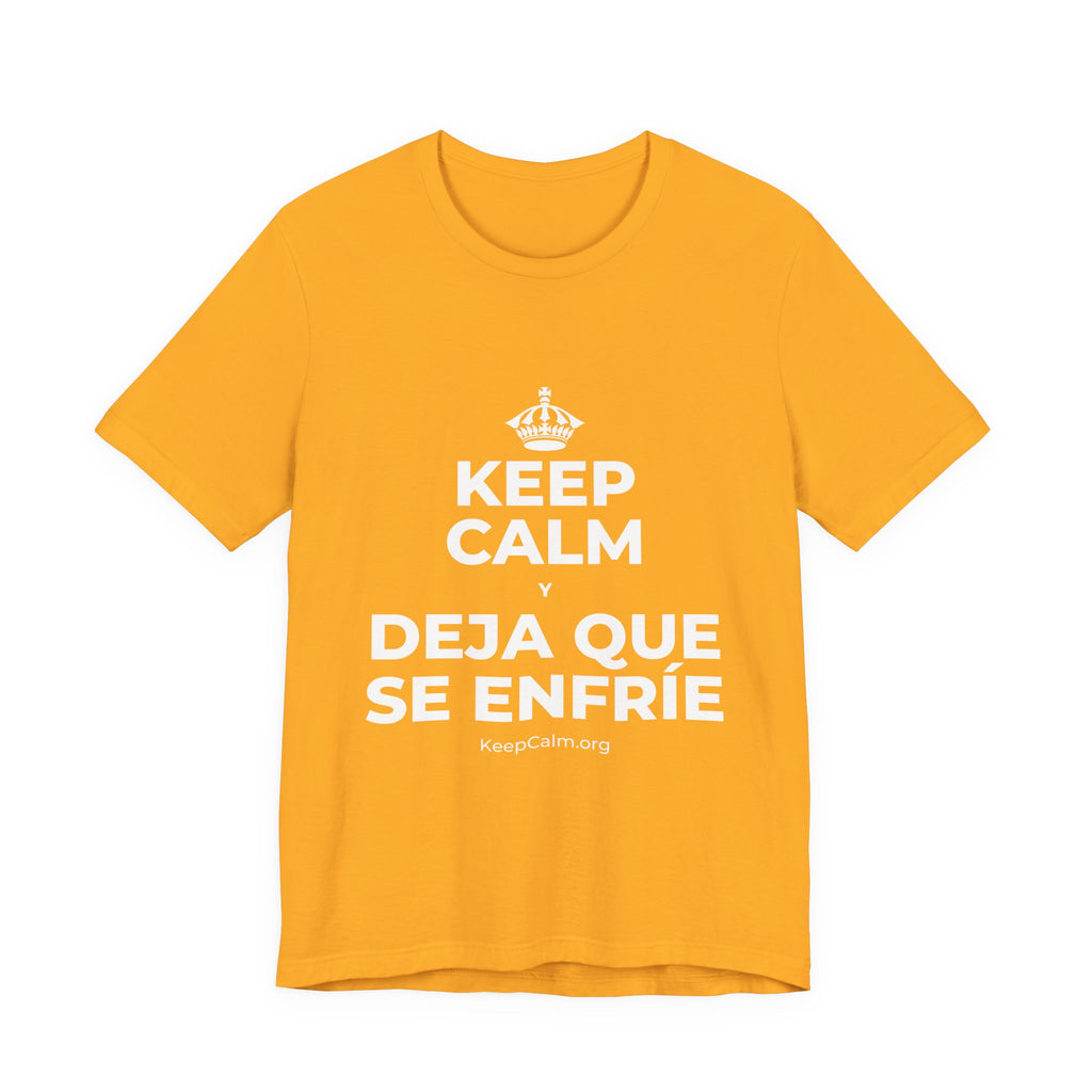 KEEP CALM Y DEJA QUE SE ENFRÍE T-Shirt (Baby Blue–Silver)