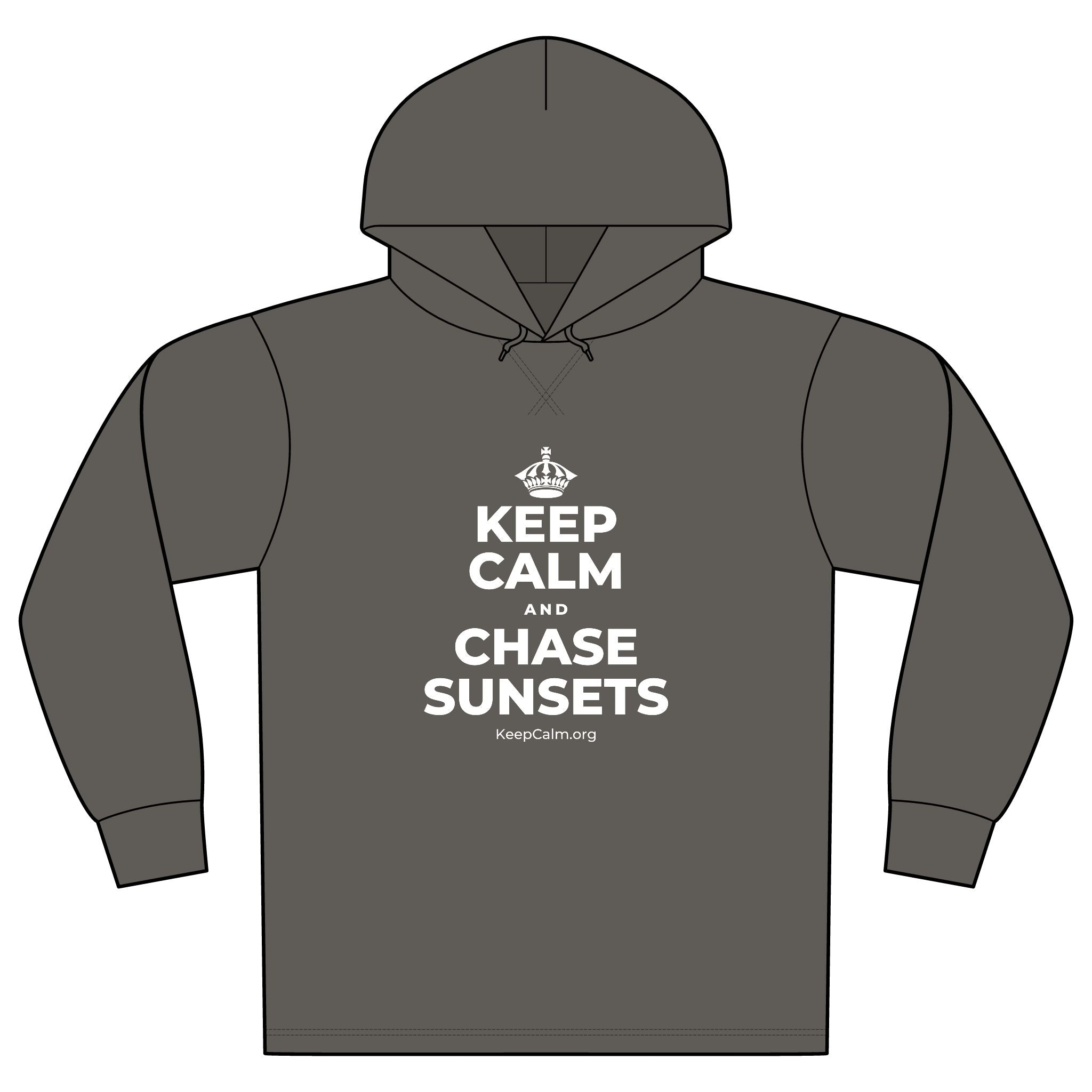KEEP CALM AND CHASE SUNSETS Organic Hoodie Tee