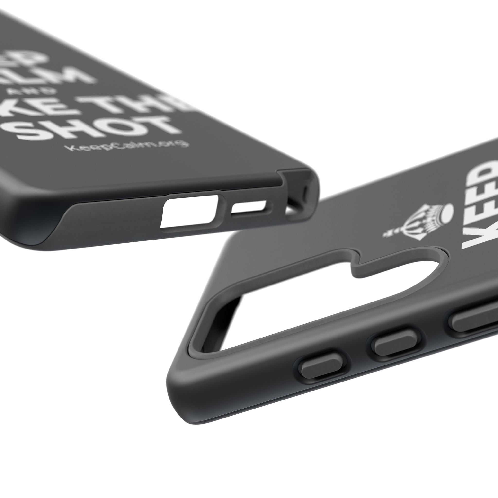 KEEP CALM AND TAKE THE SHOT Phone Case (Dark)