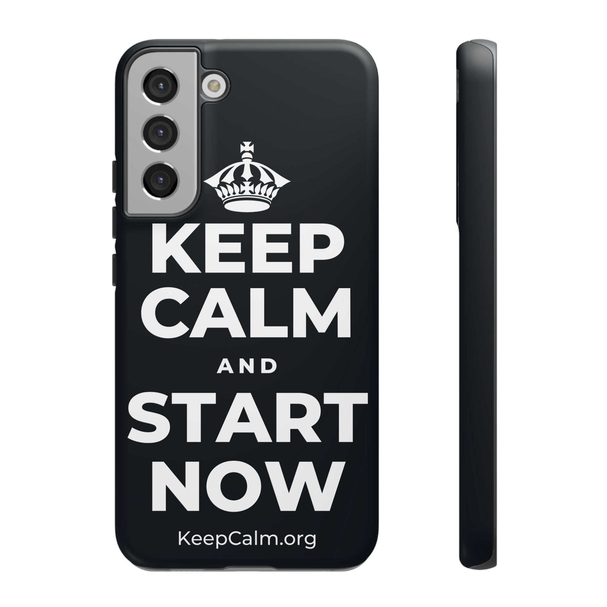 KEEP CALM AND START NOW Phone Case (Dark)