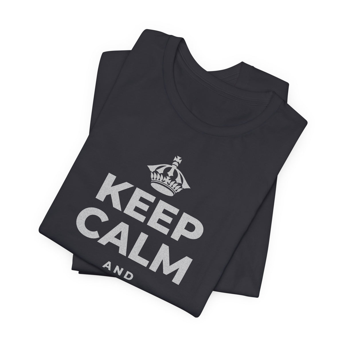 KEEP CALM AND انعم بالشمس T-Shirt (Baby Blue–Silver)