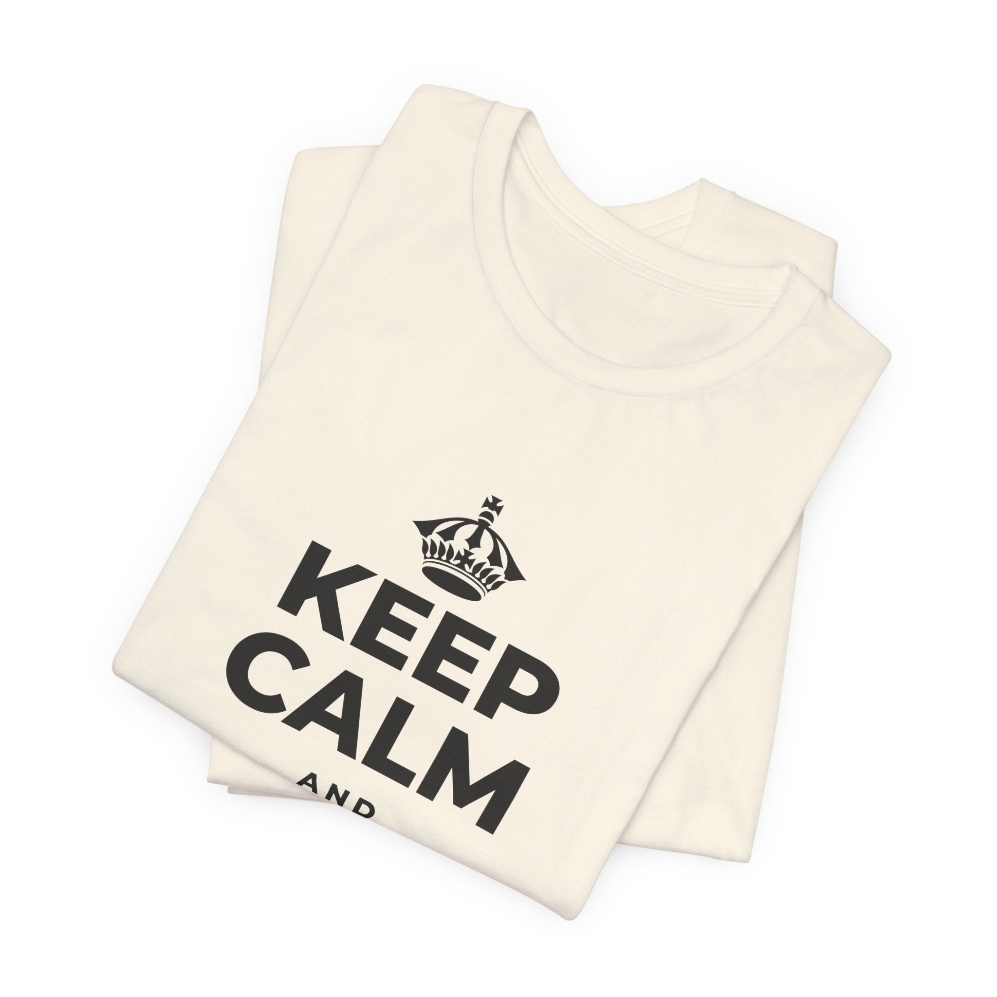 KEEP CALM AND KEEP WINNING T-Shirt (White–Asphalt)