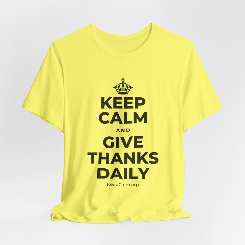 KEEP CALM AND GIVE THANKS DAILY T-Shirt (Soft Cream–Heather Mauve)