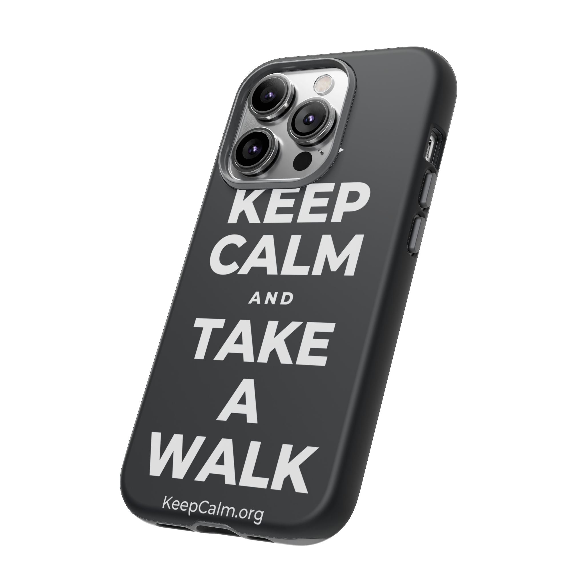 KEEP CALM AND TAKE A WALK Phone Case (Dark)