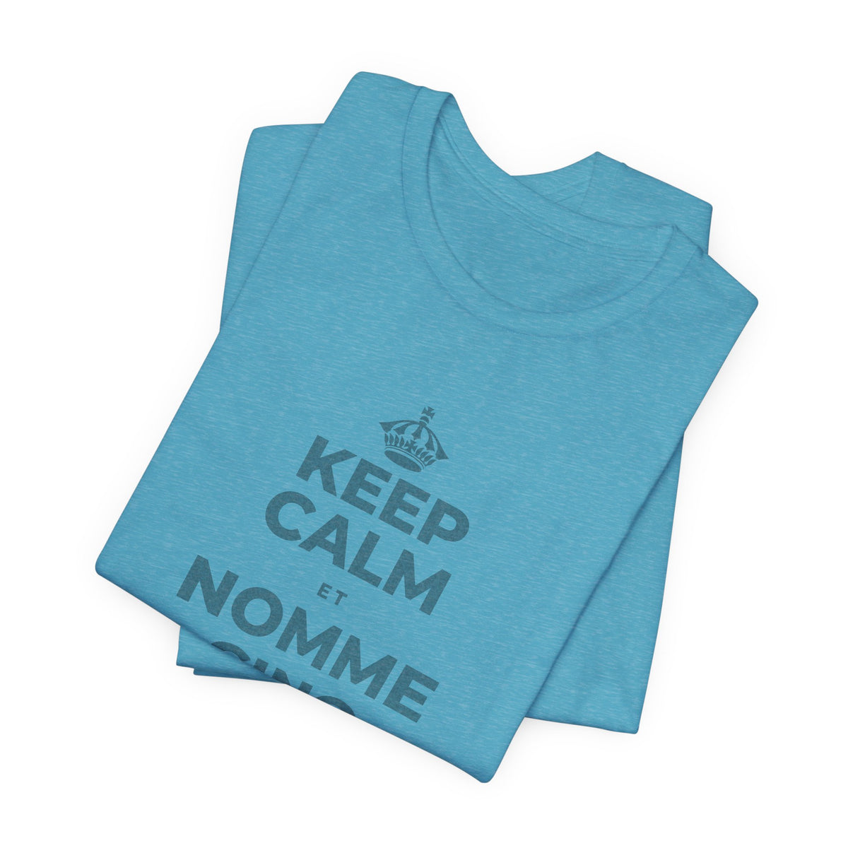 KEEP CALM ET NOMME CINQ CHOSES QUE TU VOIS T-Shirt (Soft Cream–Heather Mauve)