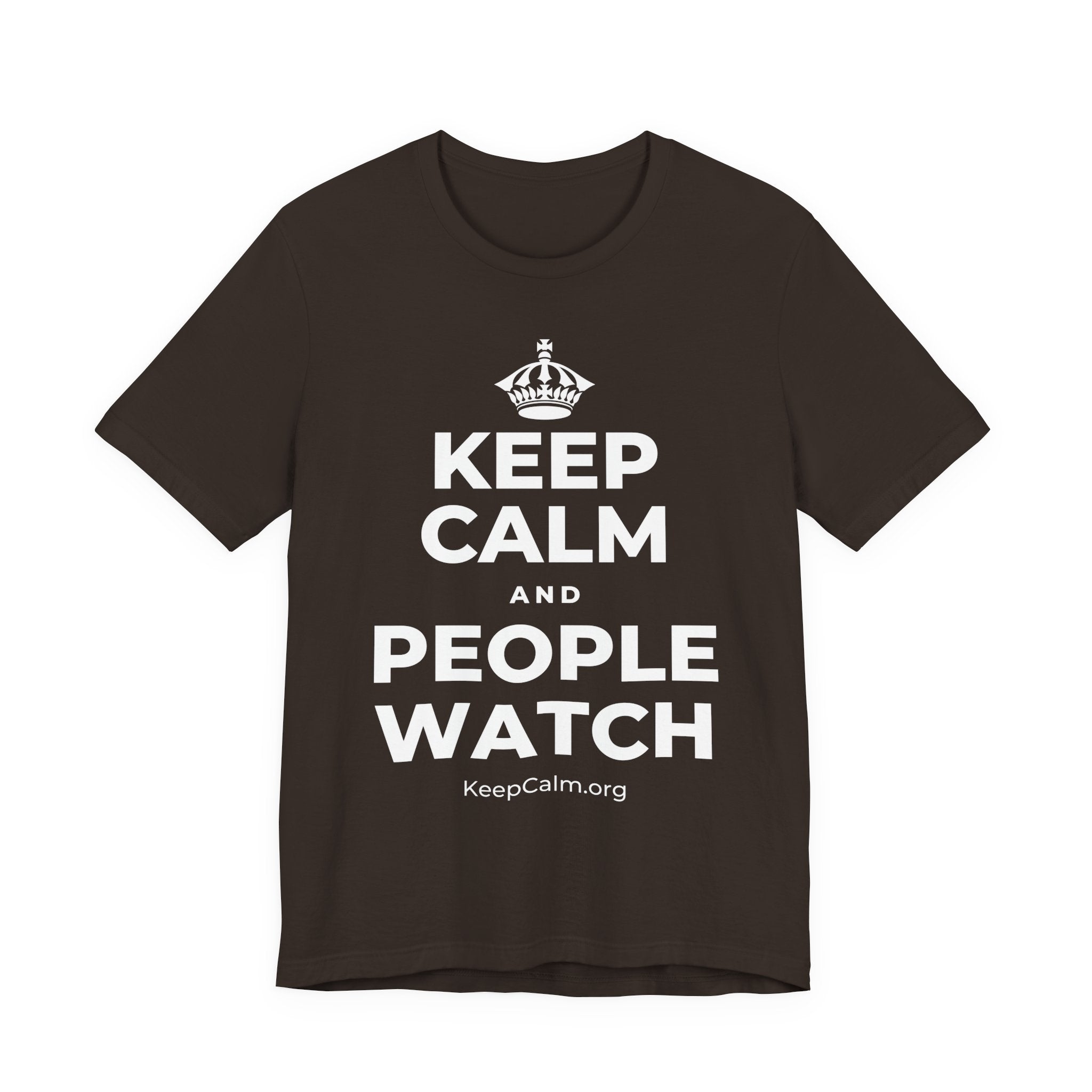 KEEP CALM AND PEOPLE WATCH T-Shirt (Soft Cream–Heather Mauve)