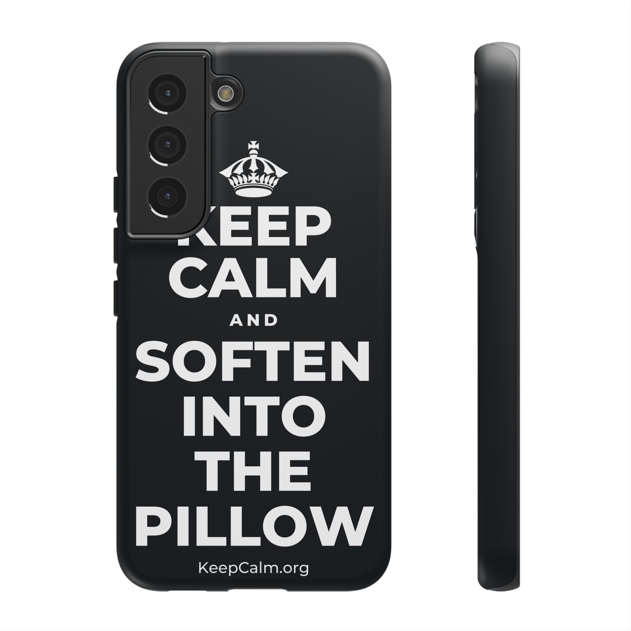 KEEP CALM AND SOFTEN INTO THE PILLOW Phone Case (Dark)