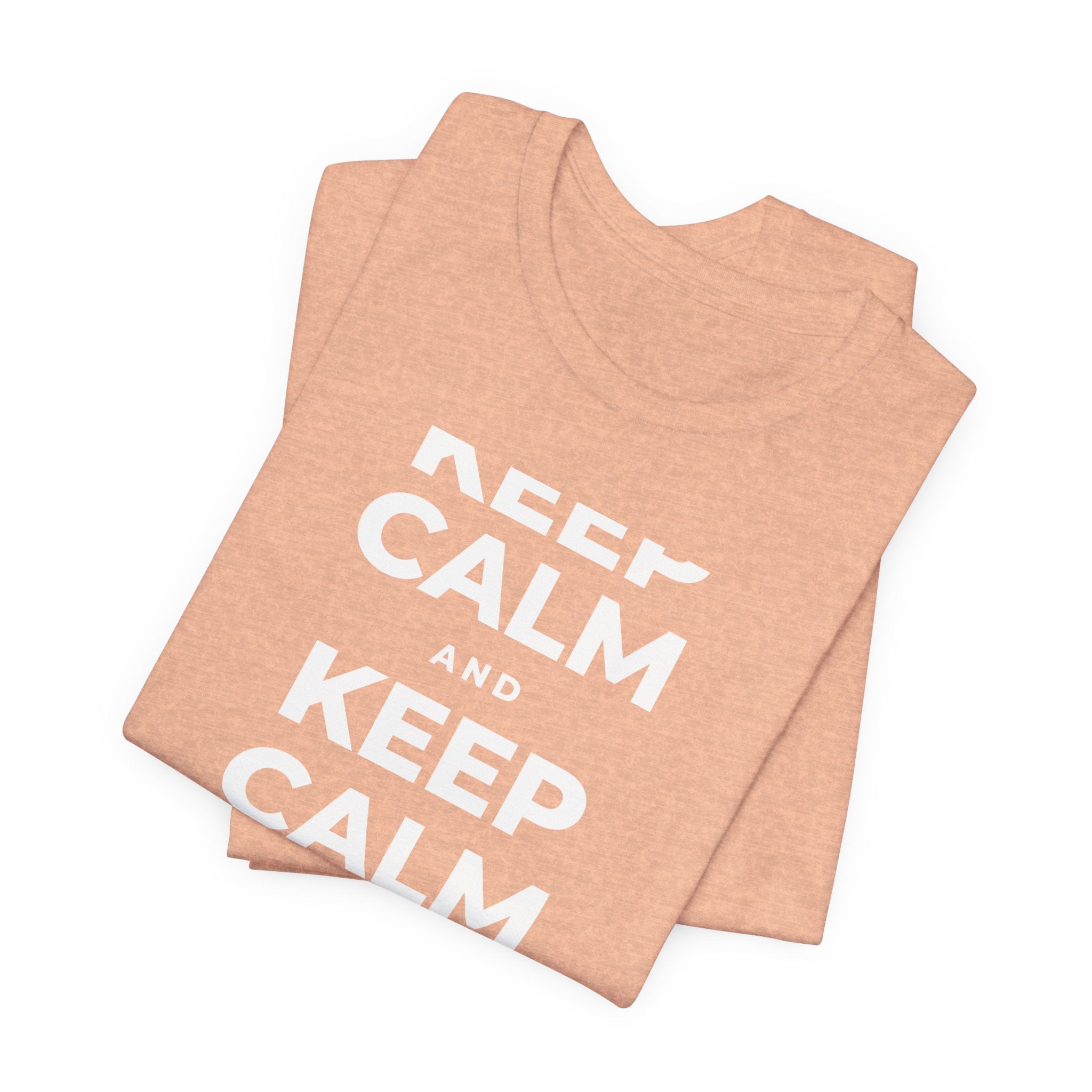 KEEP CALM AND TAKE A WALK T-Shirt (Soft Cream–Heather Mauve)