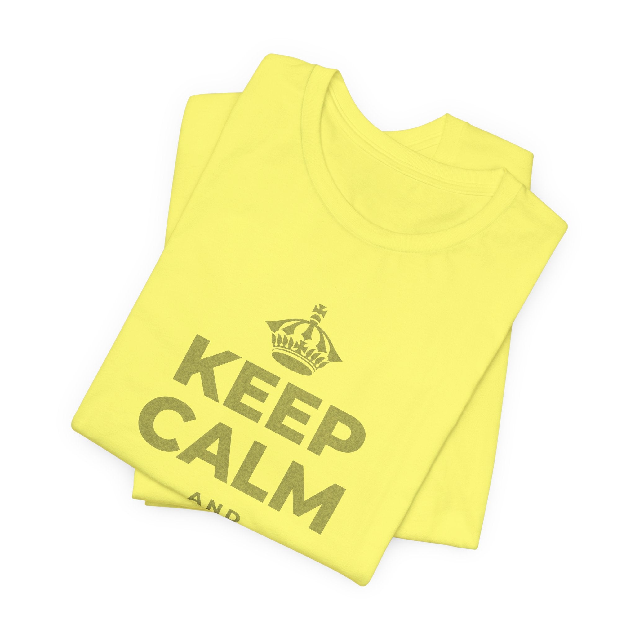 KEEP CALM AND FEEL IT ALL T-Shirt (Soft Cream–Heather Mauve)