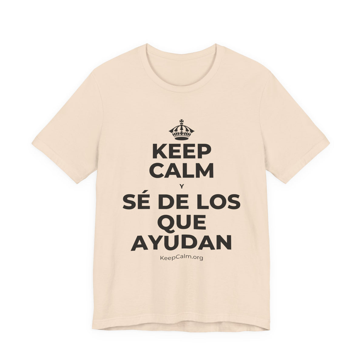 KEEP CALM Y SÉ DE LOS QUE AYUDAN T-Shirt (Soft Cream–Heather Mauve)
