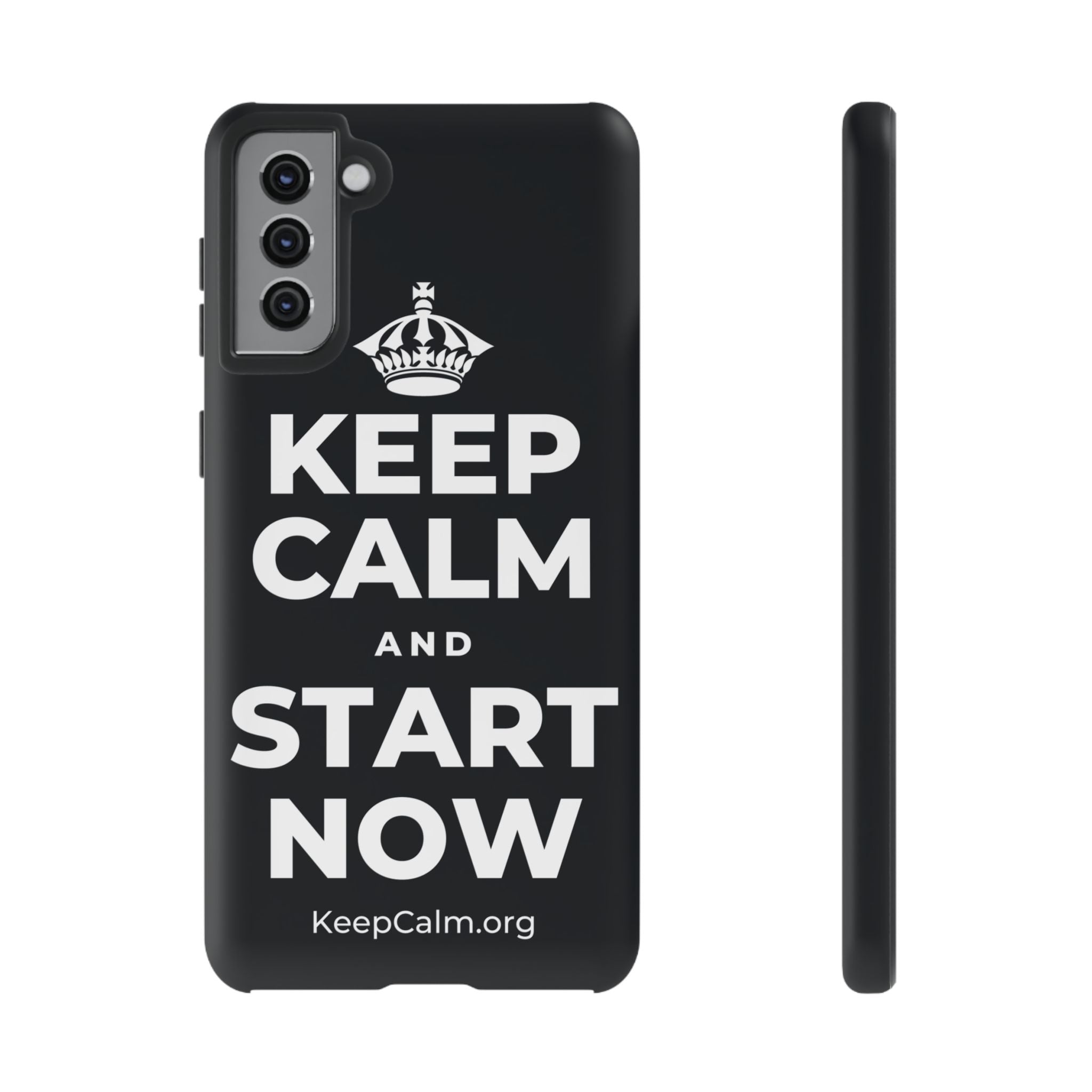 KEEP CALM AND START NOW Phone Case (Dark)