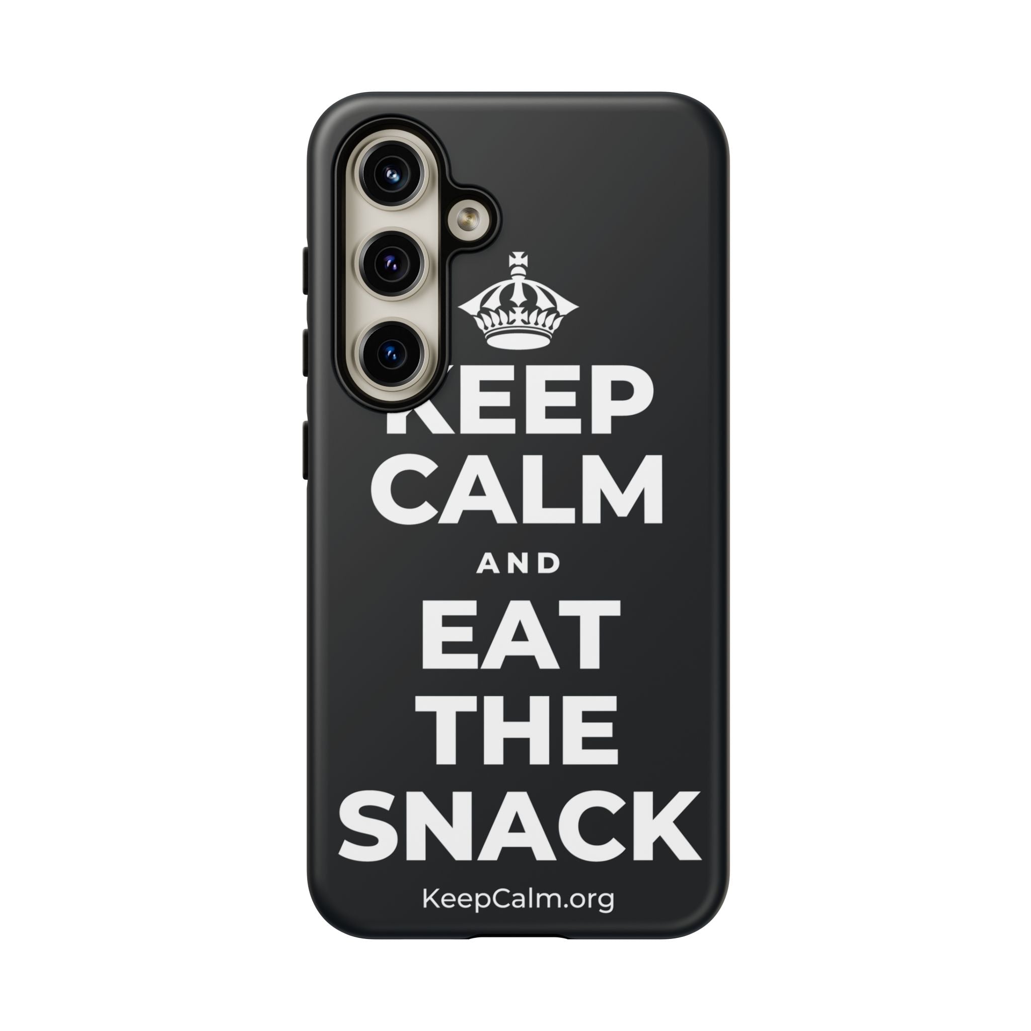 KEEP CALM AND EAT THE SNACK Phone Case (Dark)