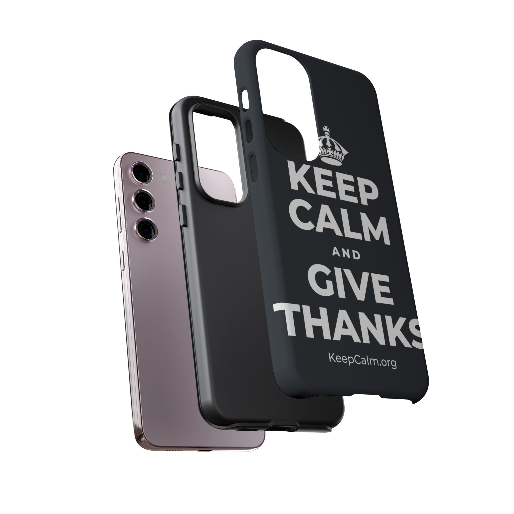 KEEP CALM AND GIVE THANKS Phone Case (Dark)