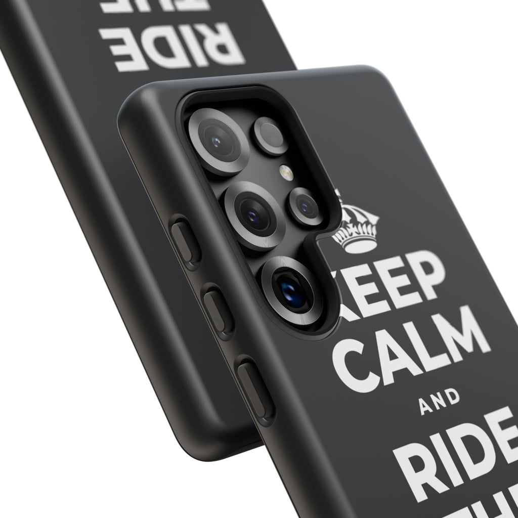 KEEP CALM AND RIDE THE GOOD WAVE Phone Case (Dark)