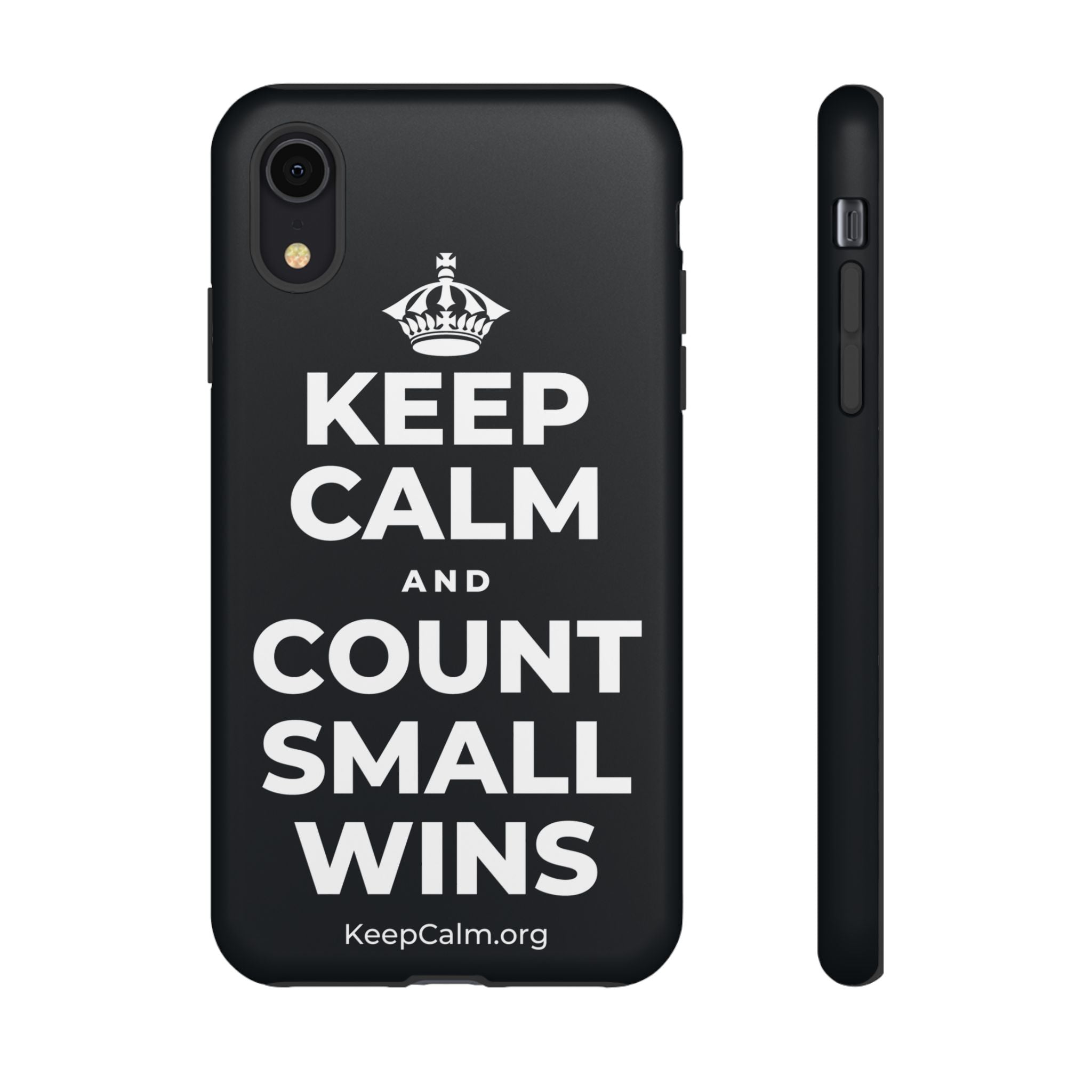 KEEP CALM AND COUNT SMALL WINS Phone Case (Dark)