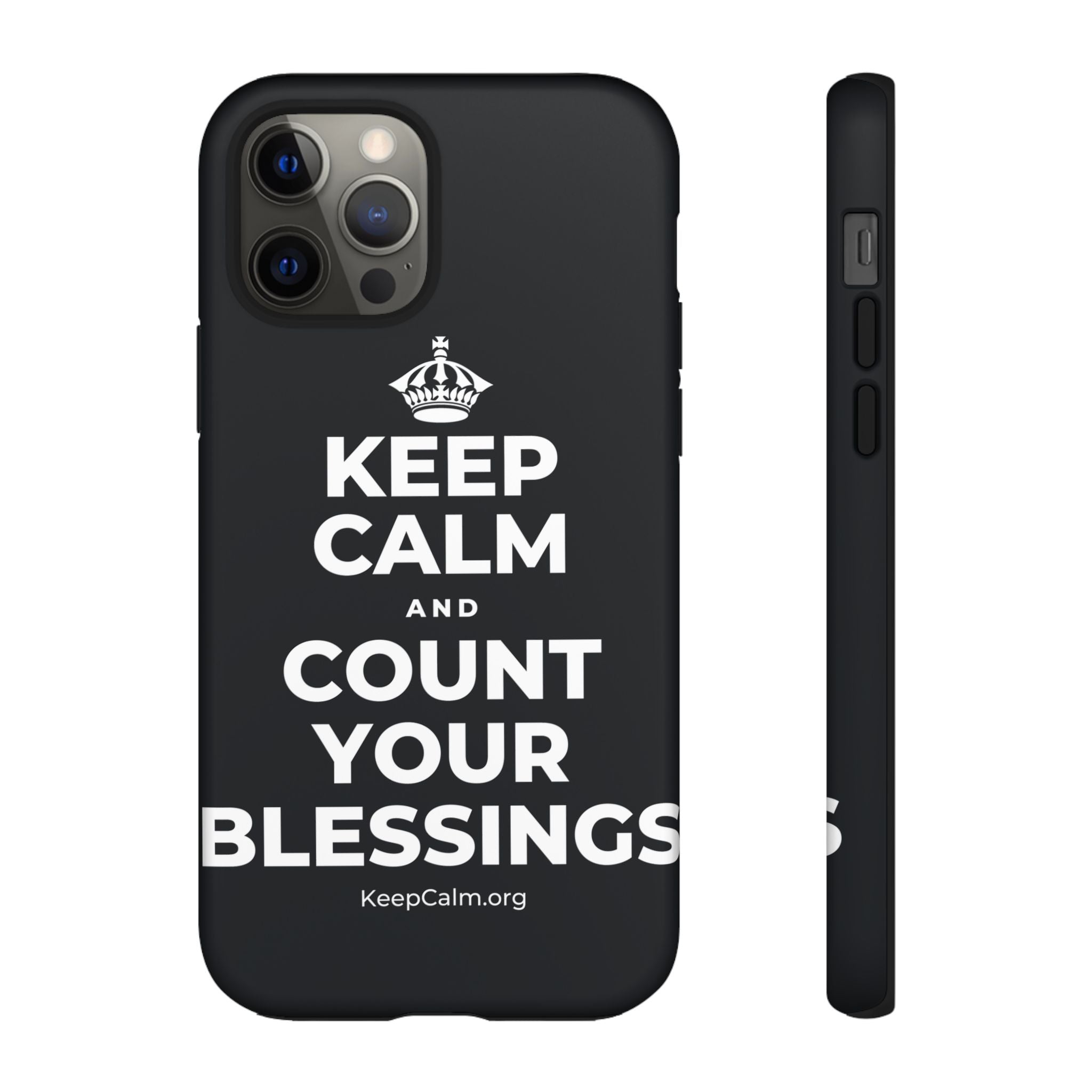 KEEP CALM AND COUNT YOUR BLESSINGS Phone Case (Dark)