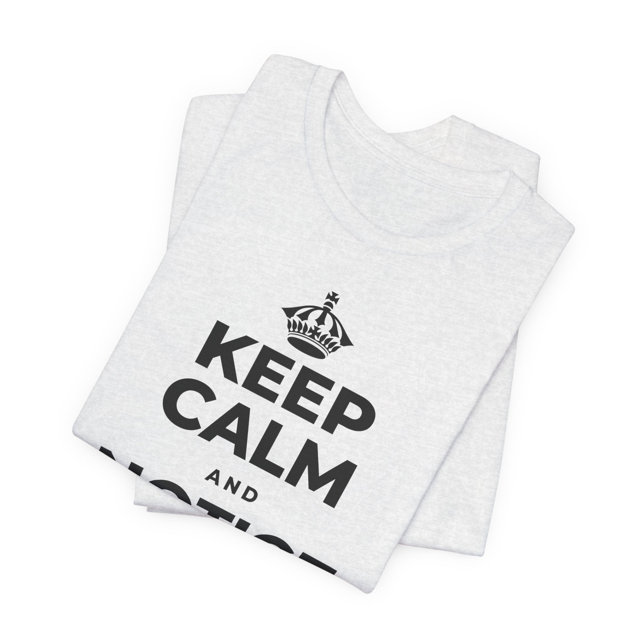 KEEP CALM AND NOTICE THE GOOD T-Shirt (Soft Cream–Heather Mauve)