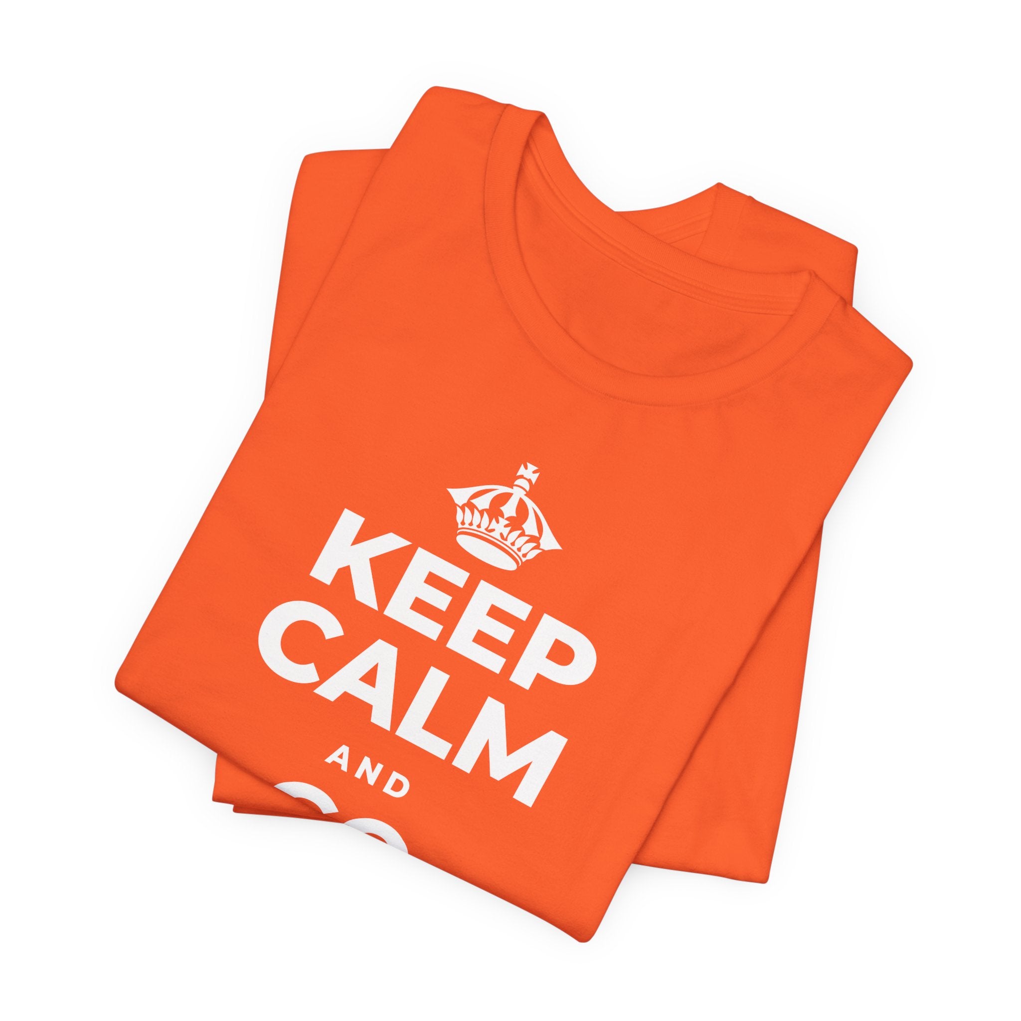 KEEP CALM AND GO FOR IT T-Shirt (Baby Blue–Silver)