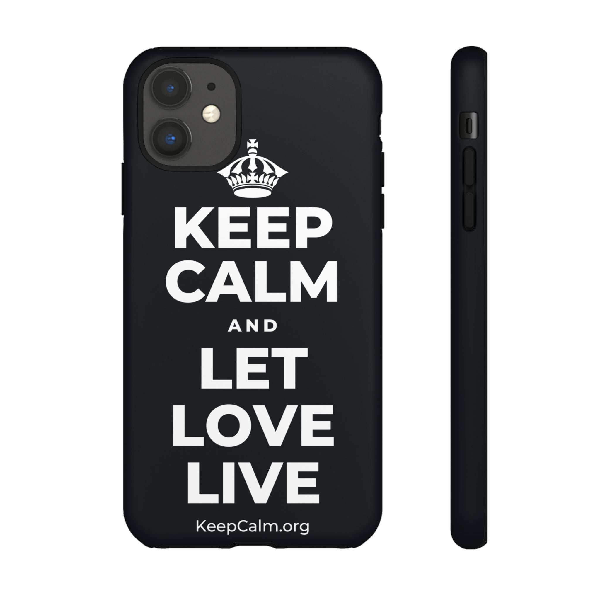 KEEP CALM AND LET LOVE LIVE Phone Case (Dark)
