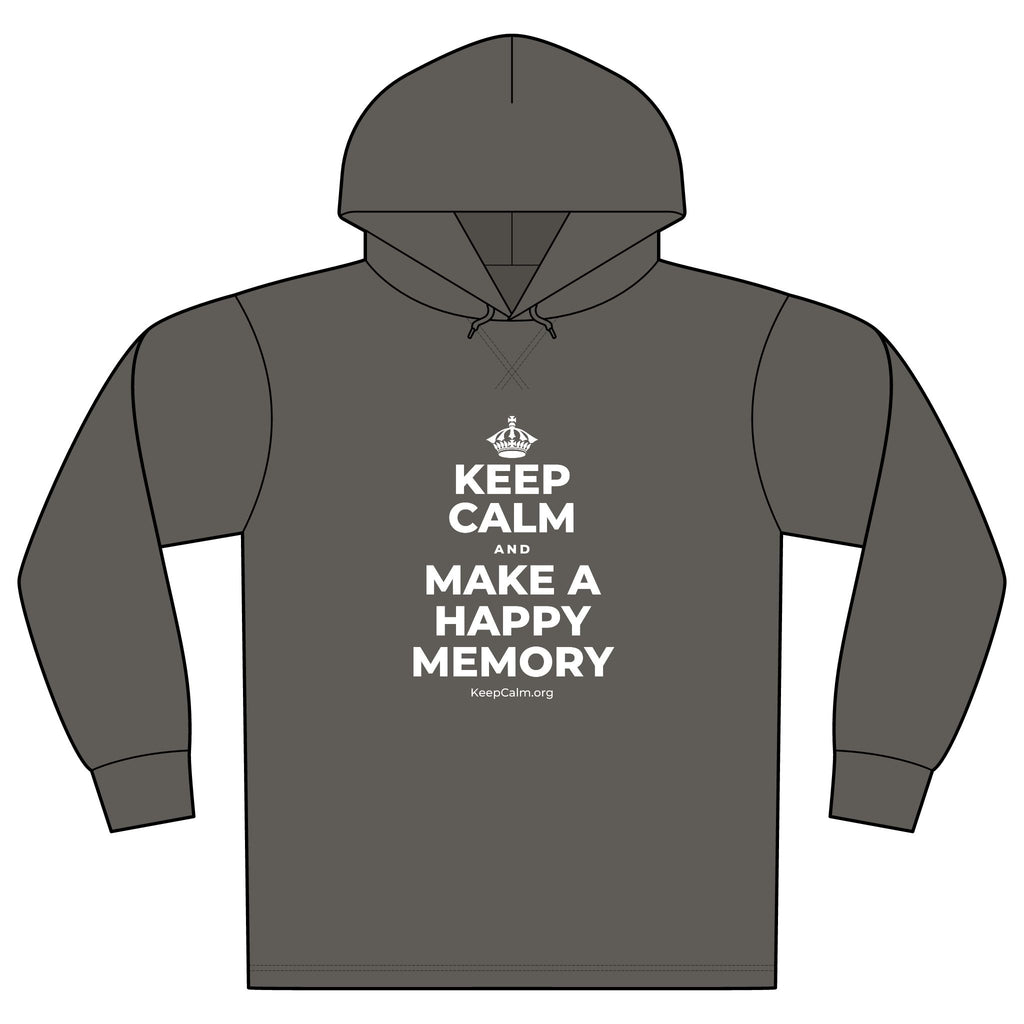 KEEP CALM AND MAKE A HAPPY MEMORY Organic Hoodie Tee