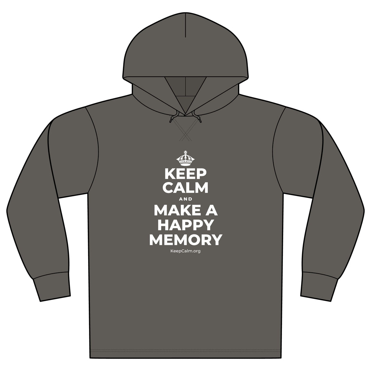 KEEP CALM AND MAKE A HAPPY MEMORY Organic Hoodie Tee