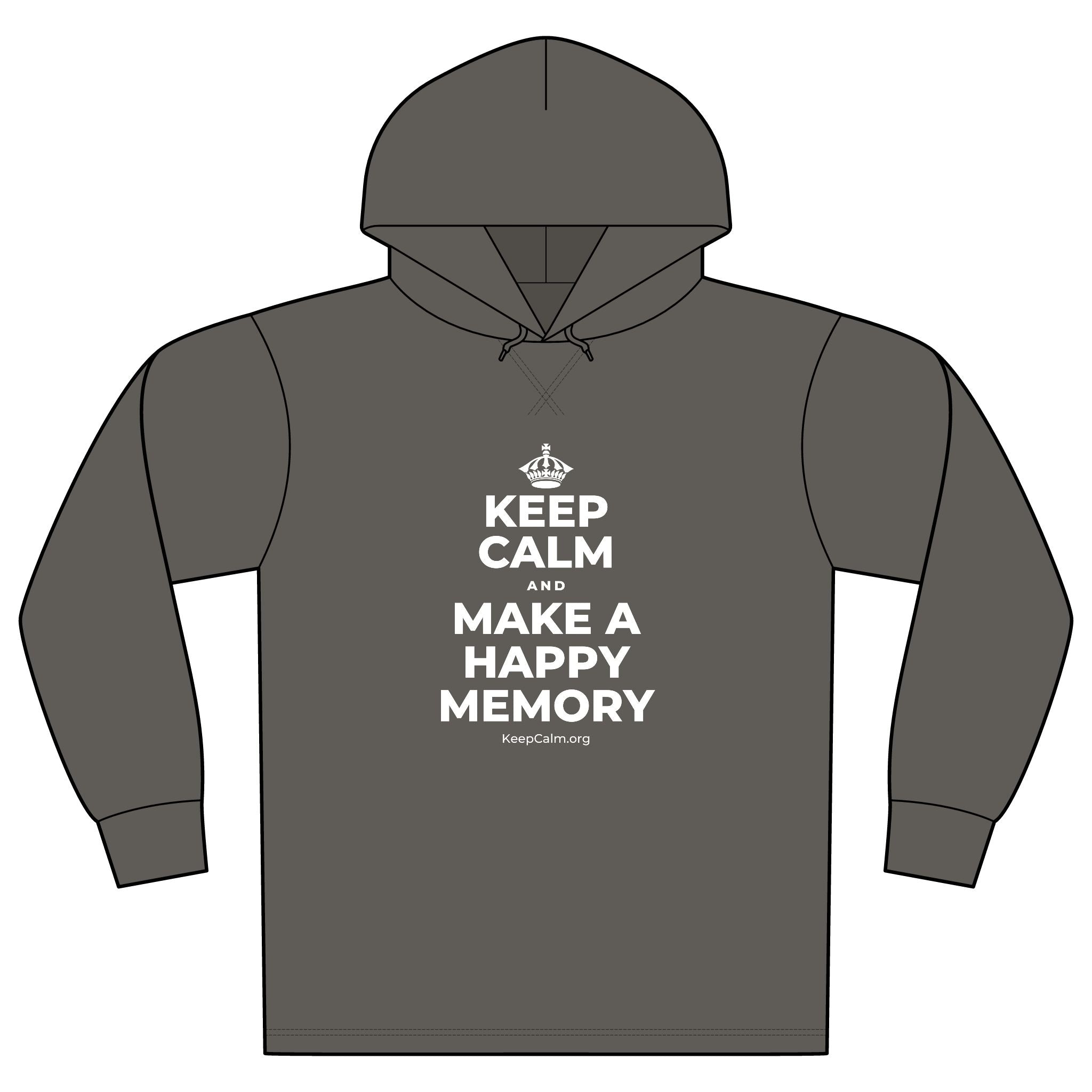 KEEP CALM AND MAKE A HAPPY MEMORY Organic Hoodie Tee