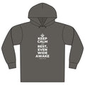 KEEP CALM AND REST, EVEN WIDE AWAKE Organic Hoodie Tee