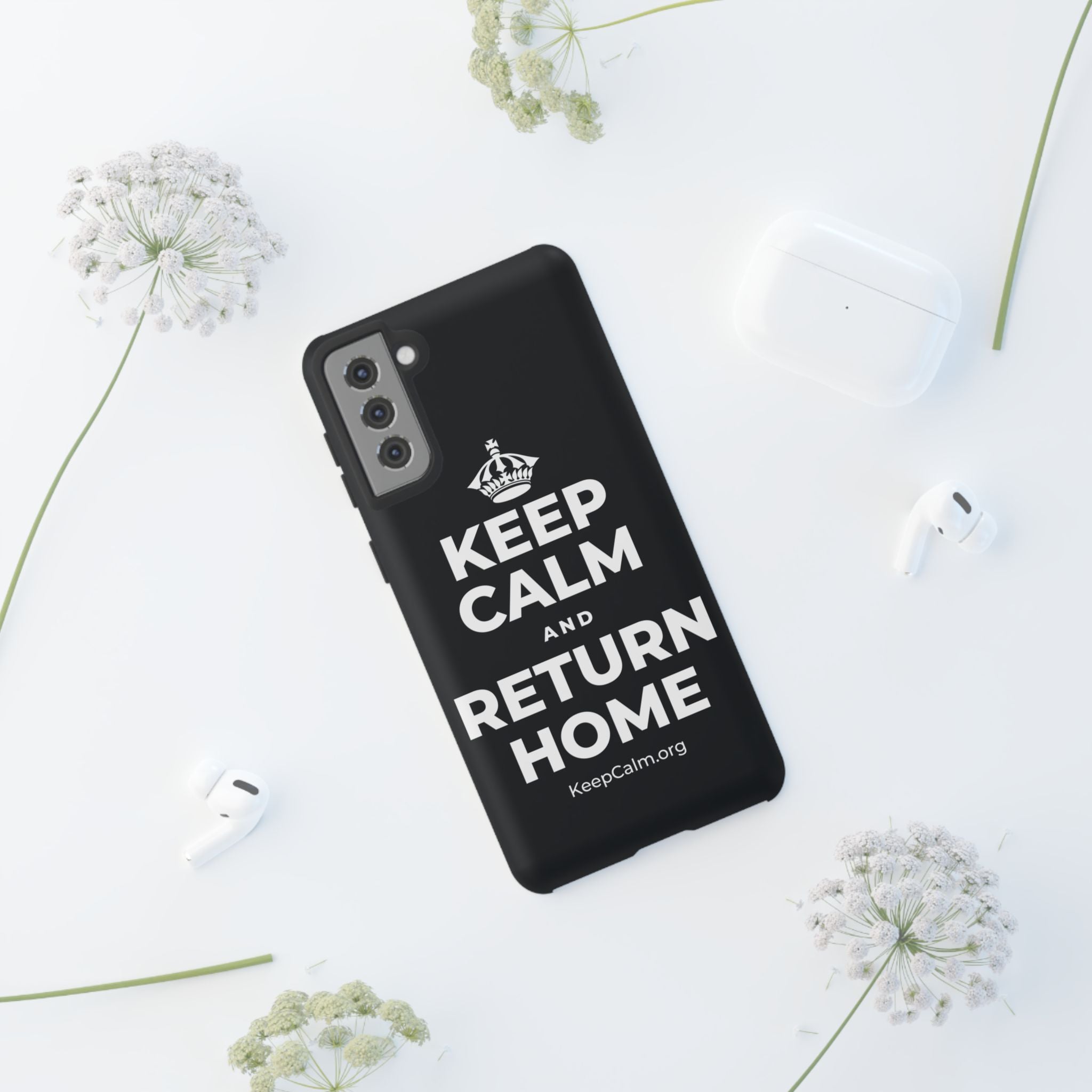 KEEP CALM AND RETURN HOME Phone Case (Dark)
