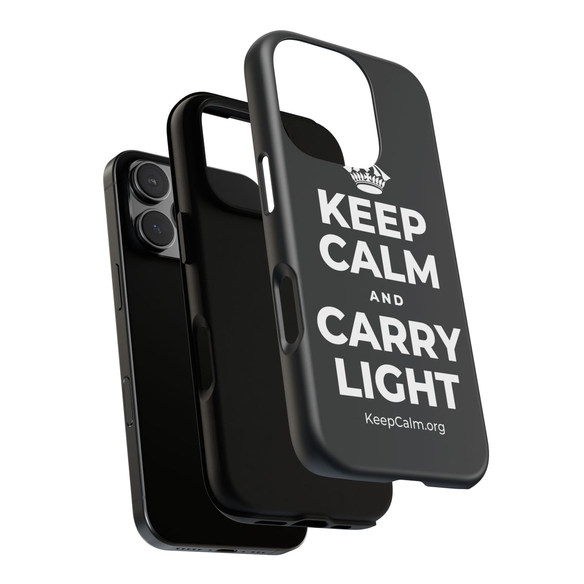 KEEP CALM AND CARRY LIGHT Phone Case (Dark)