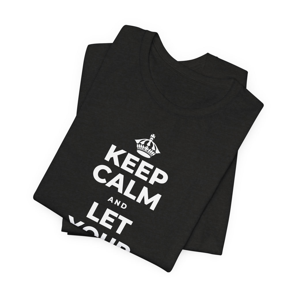 KEEP CALM AND LET YOUR FEELINGS MAKE SENSE T-Shirt (Soft Cream–Heather Mauve)