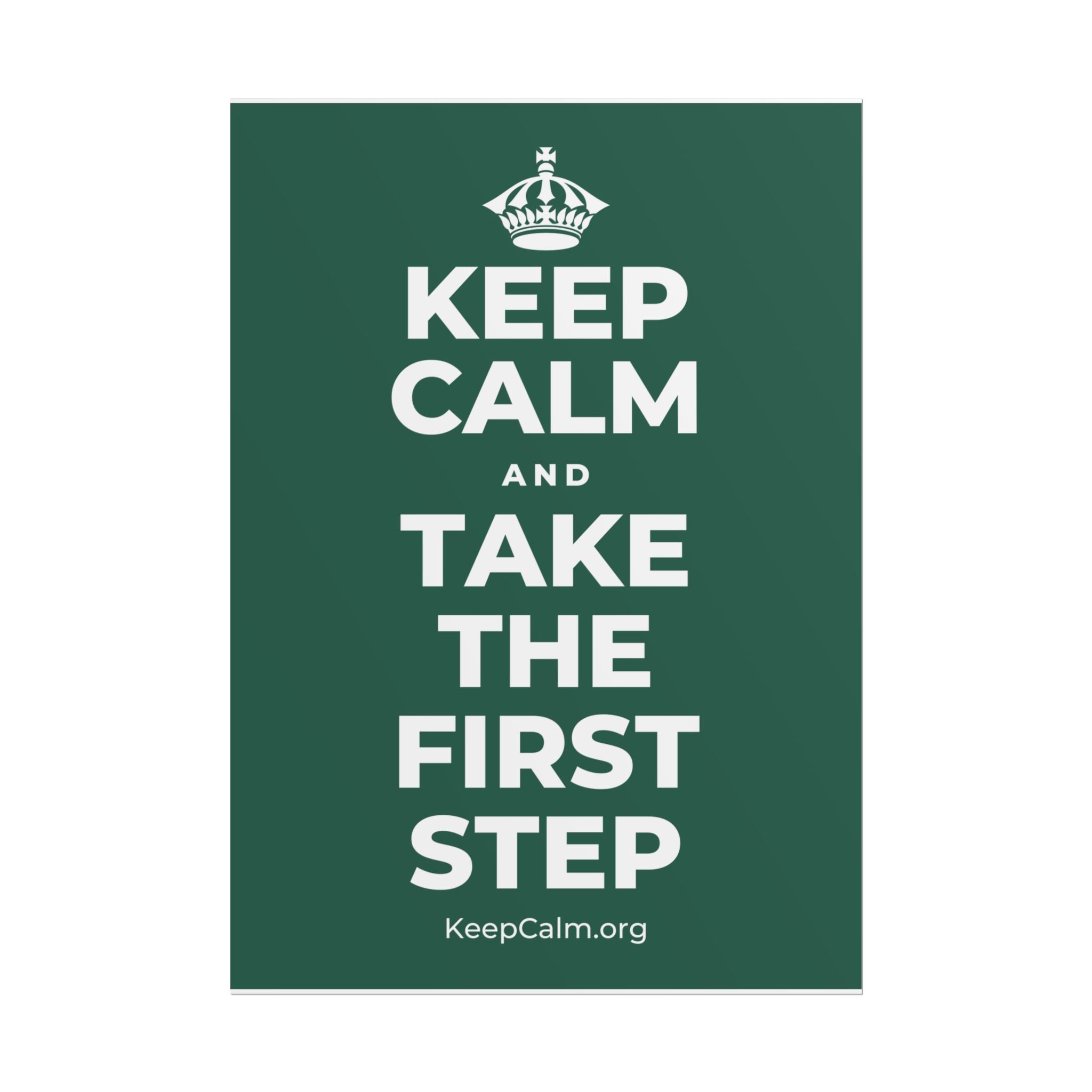 KEEP CALM AND TAKE THE FIRST STEP Poster
