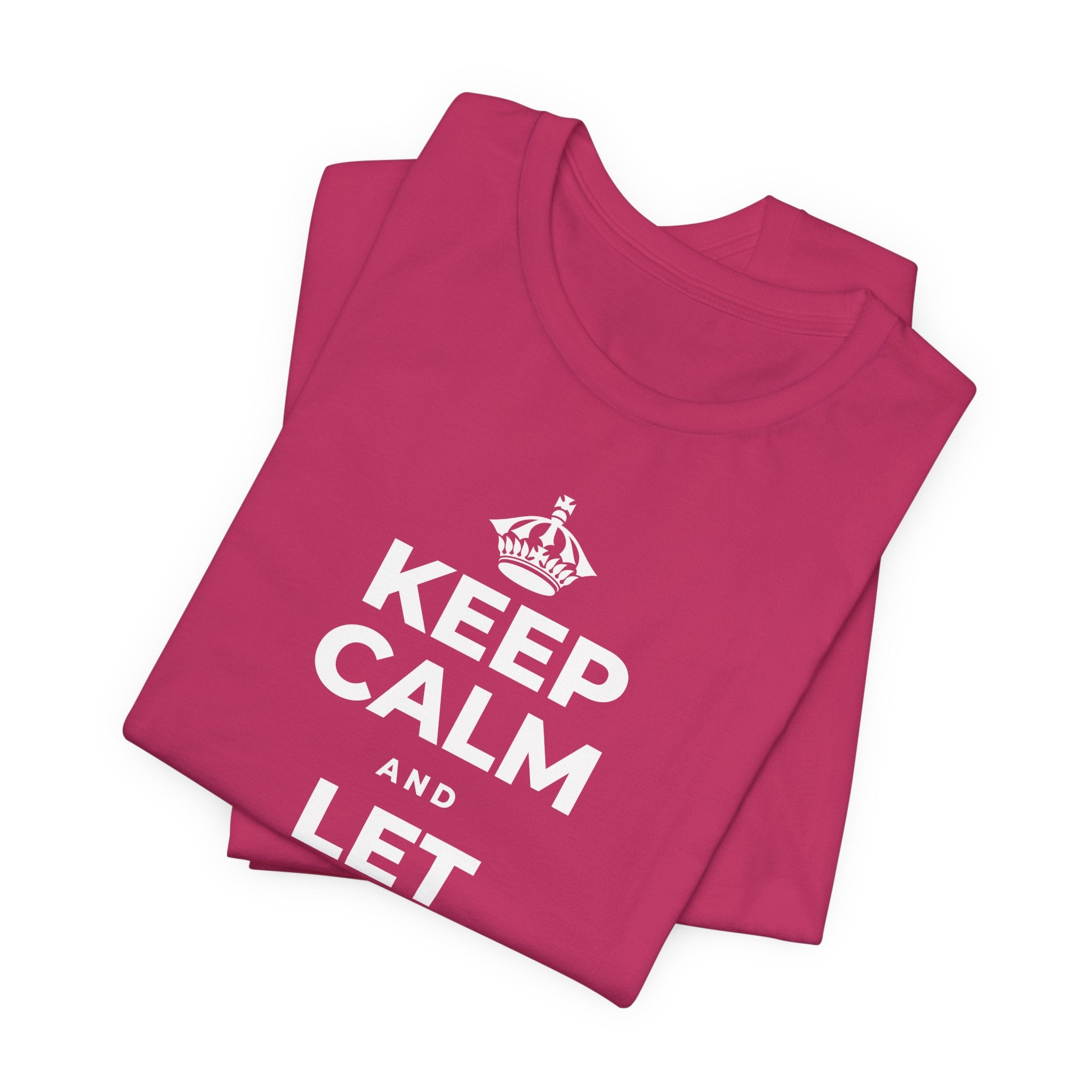 KEEP CALM AND LET YOUR JAW RELAX T-Shirt (Baby Blue–Silver)