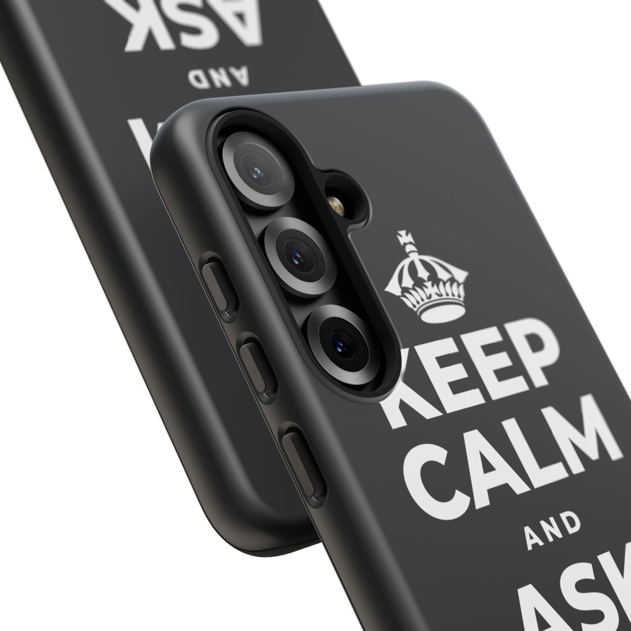 KEEP CALM AND ASK FOR HELP Phone Case (Dark)