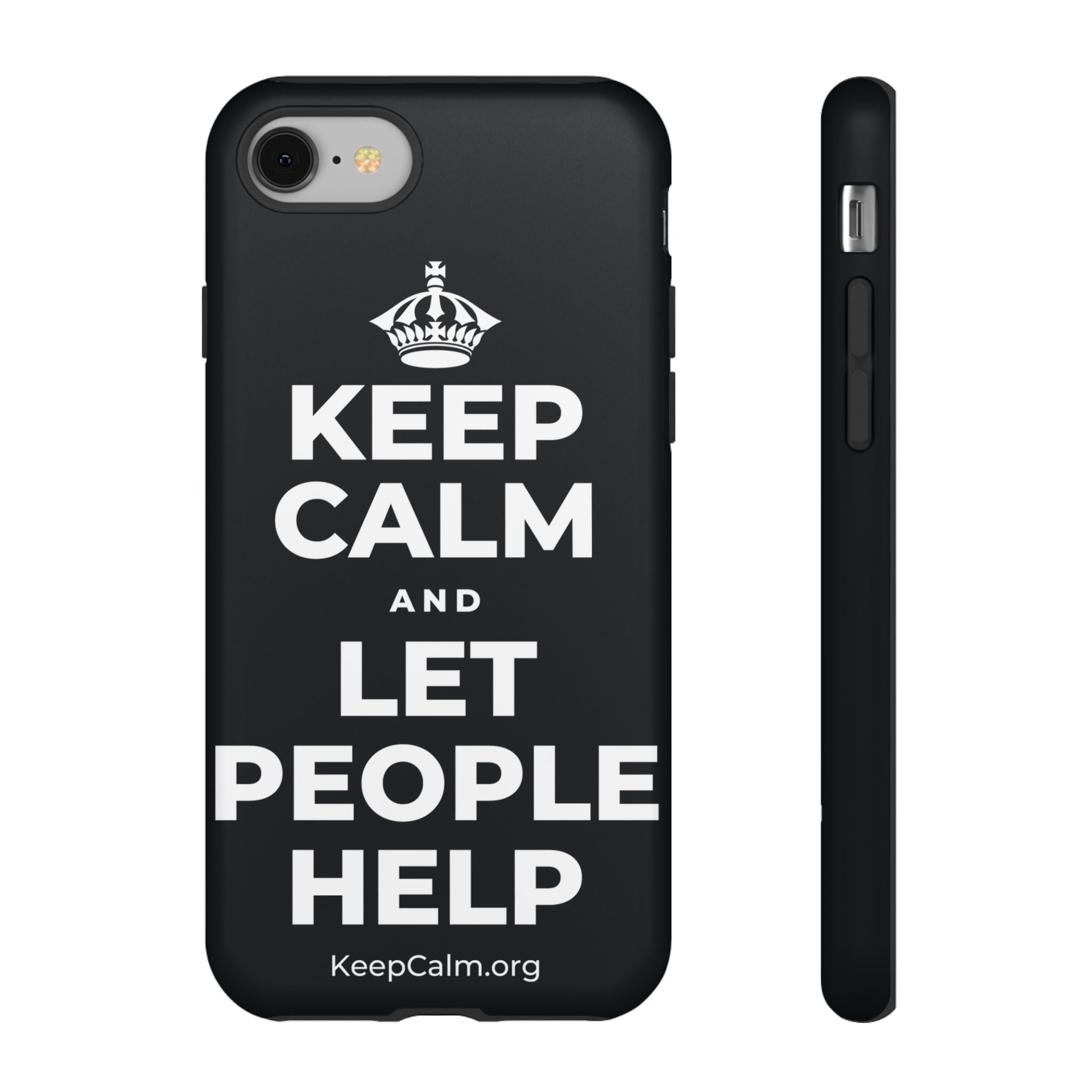 KEEP CALM AND LET PEOPLE HELP Phone Case (Dark)
