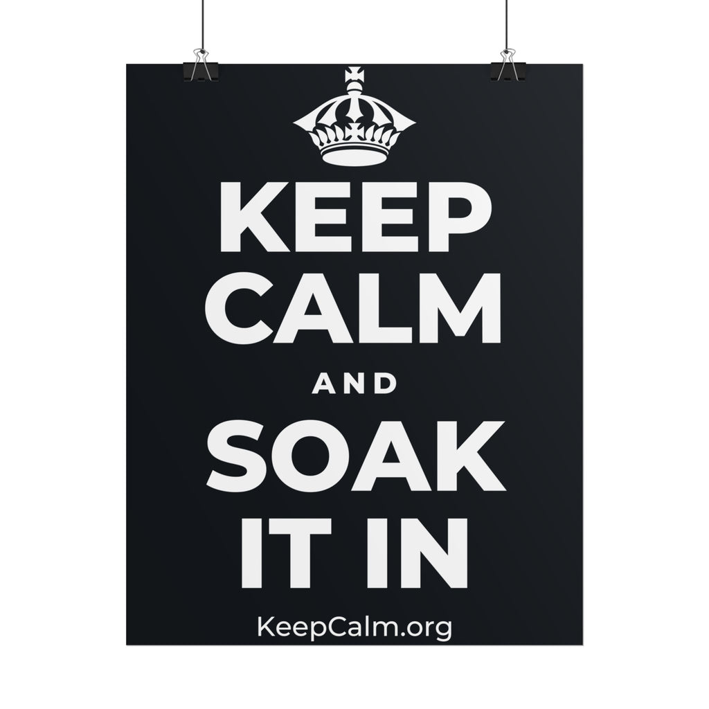 KEEP CALM AND SOAK IT IN Poster (Dark)