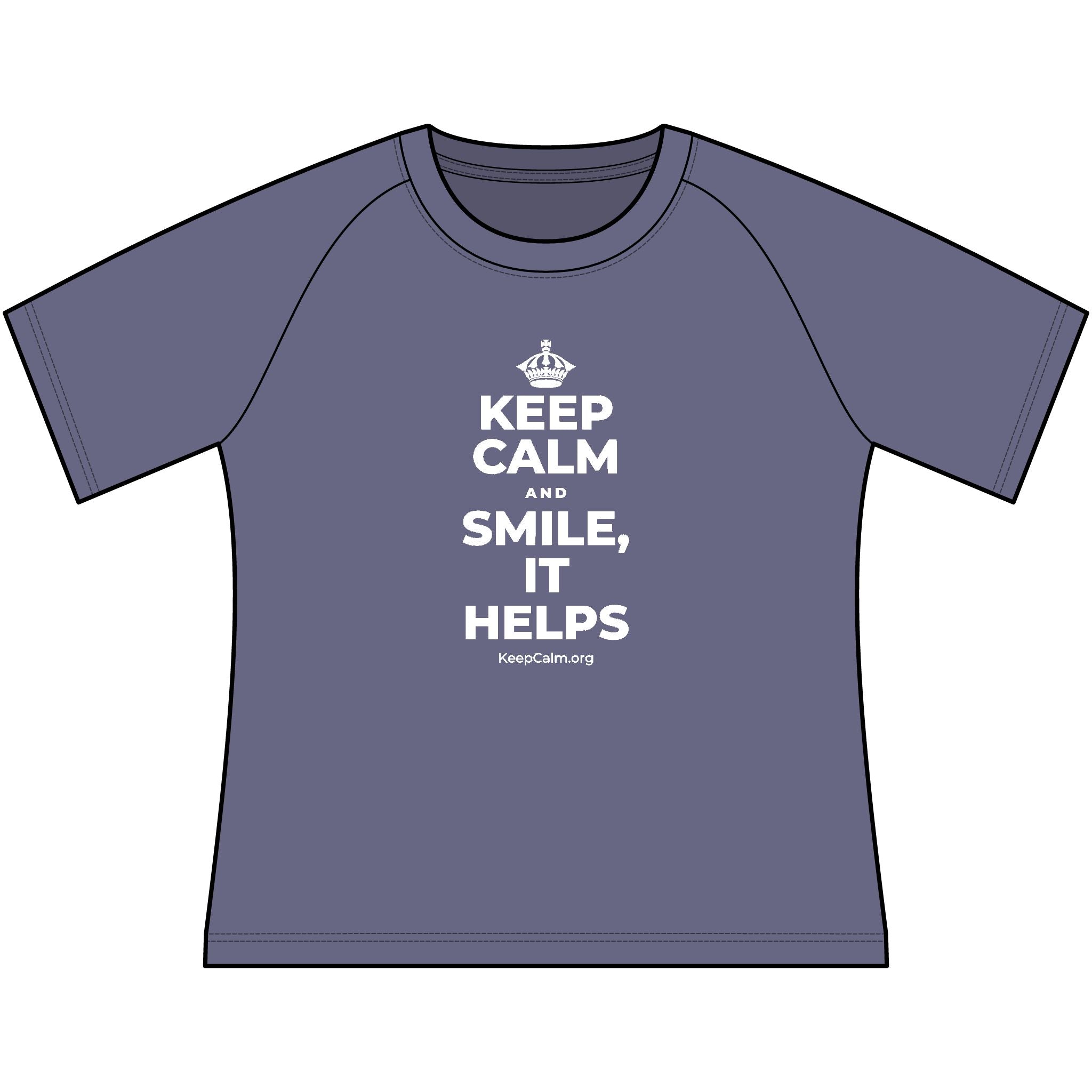 KEEP CALM AND SMILE, IT HELPS Women's Raglan Tee