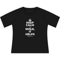 KEEP CALM AND SMILE, IT HELPS Women's Raglan Tee