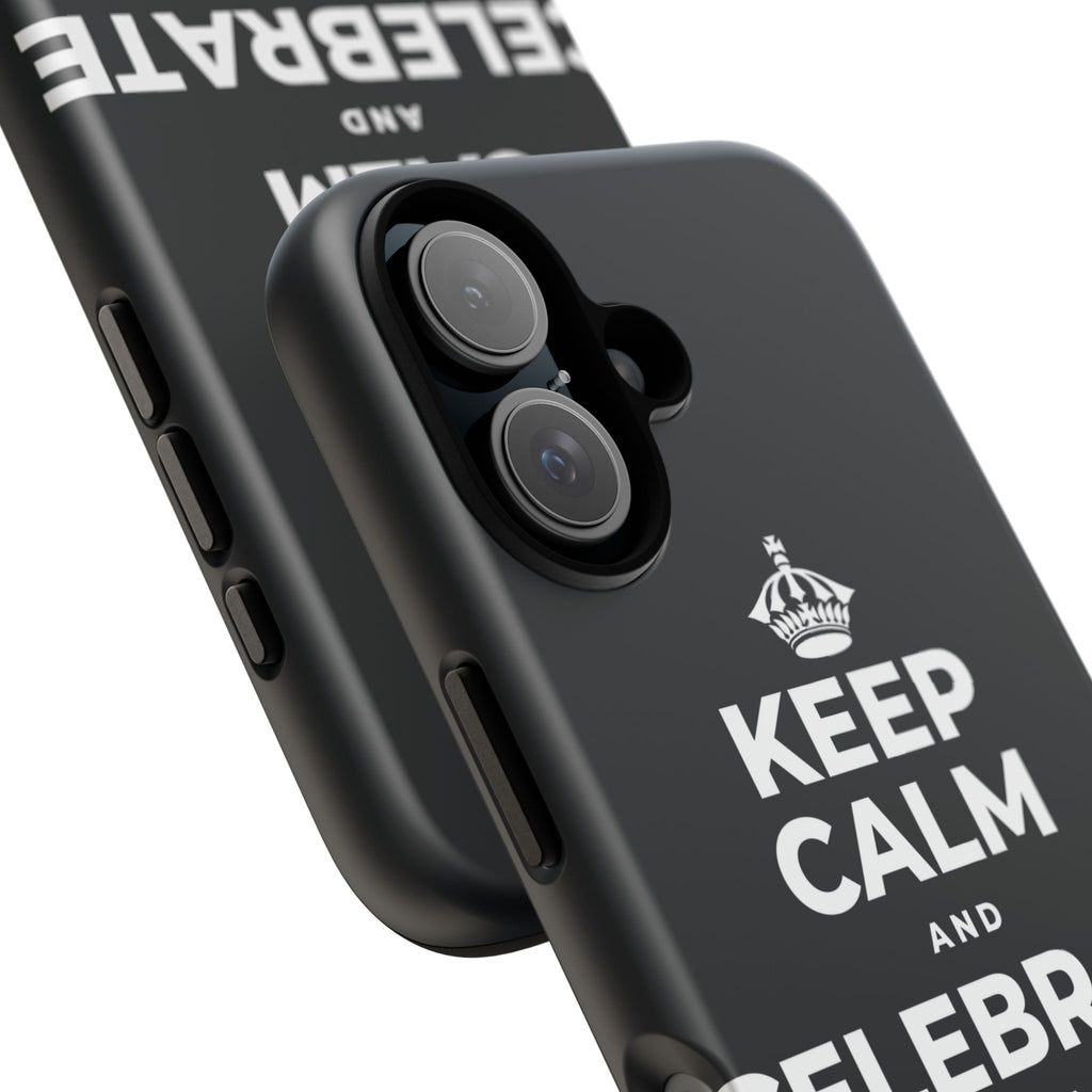 KEEP CALM AND CELEBRATE THE SMALL STUFF Phone Case (Dark)