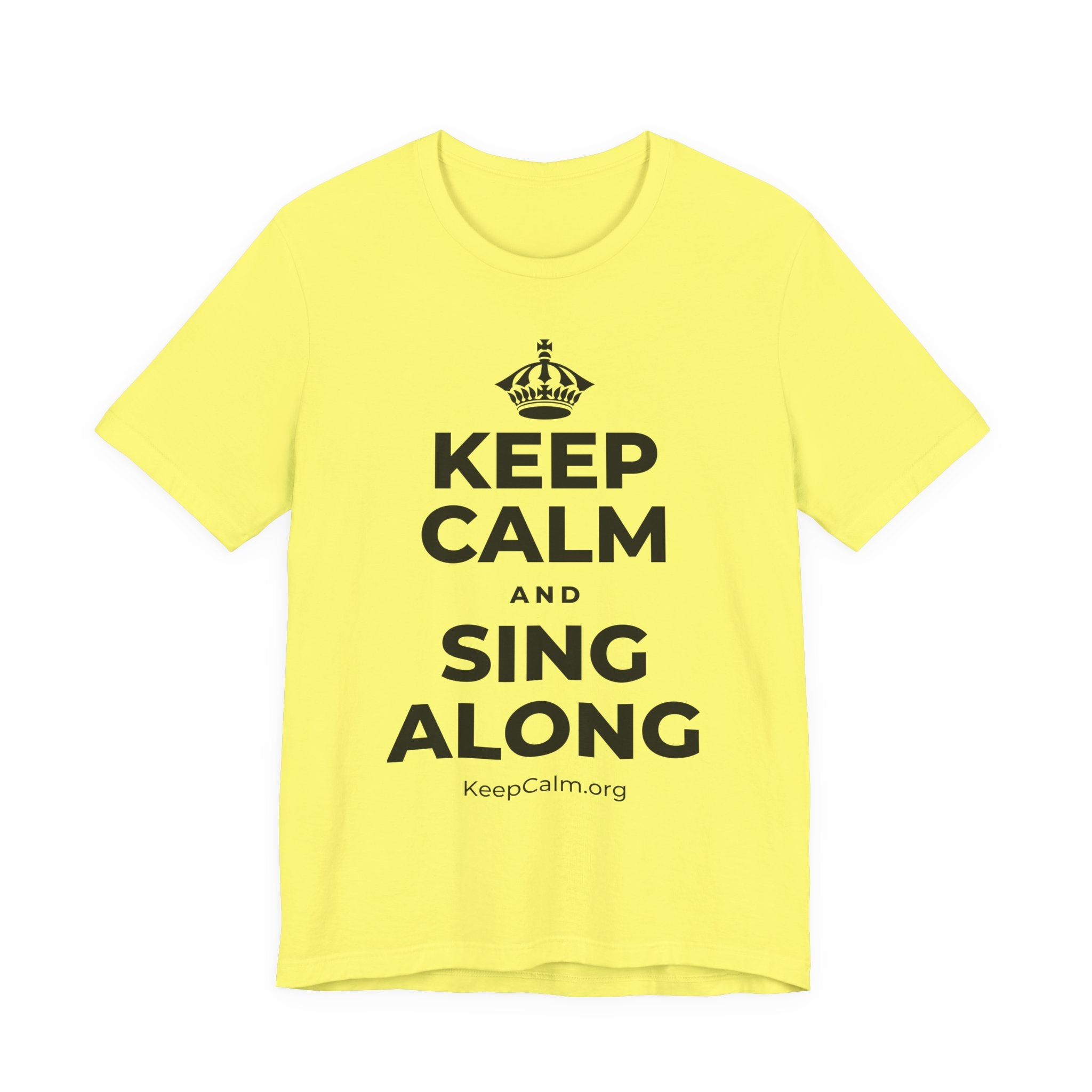 KEEP CALM AND SING ALONG T-Shirt (Soft Cream–Heather Mauve)